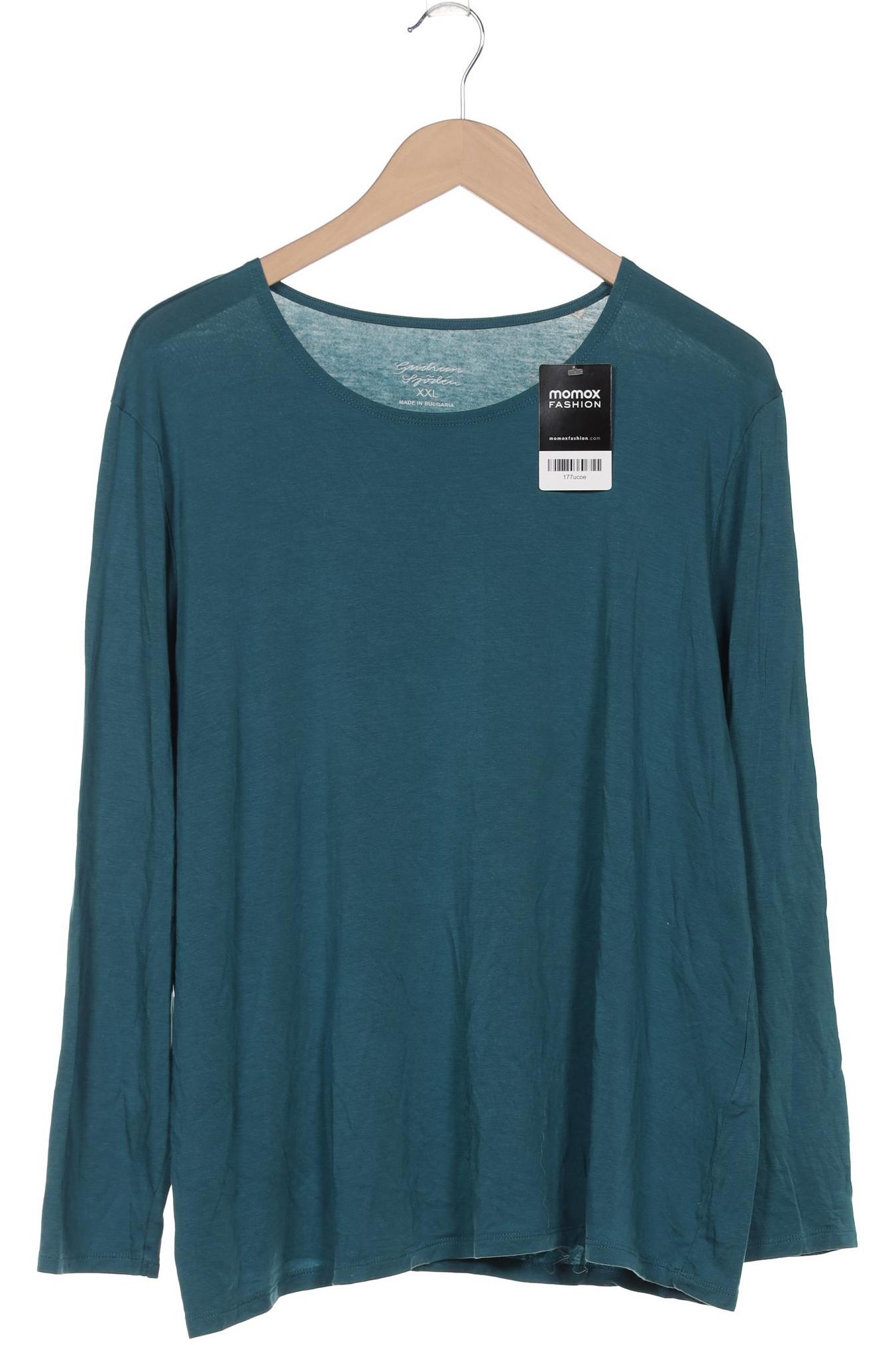 

Gudrun Sjödén Damen Langarmshirt, türkis, Gr. 46