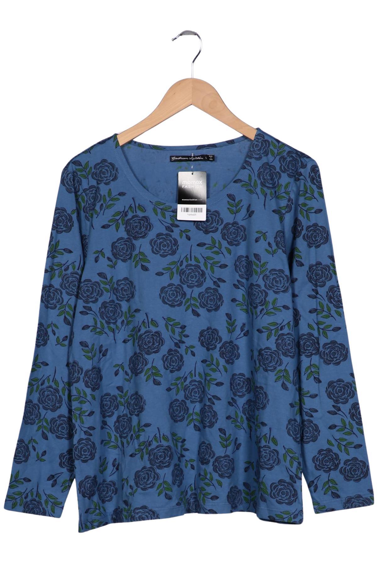 

Gudrun Sjödén Damen Langarmshirt, blau, Gr. 42