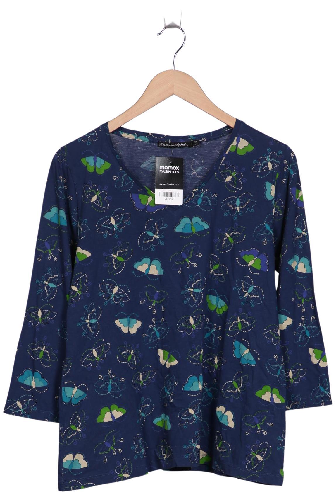 

Gudrun Sjödén Damen Langarmshirt, marineblau, Gr. 38