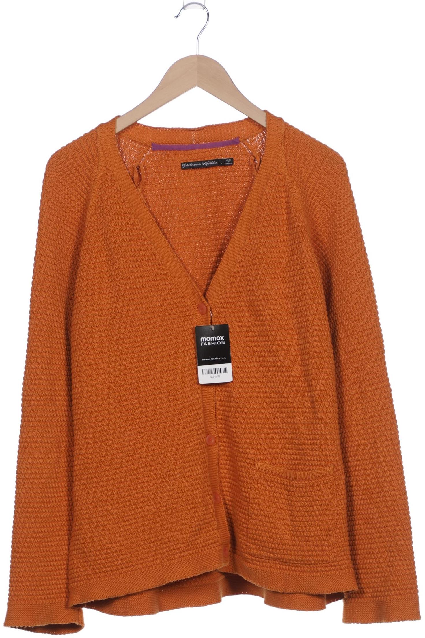 

Gudrun Sjödén Damen Strickjacke, orange, Gr. 42