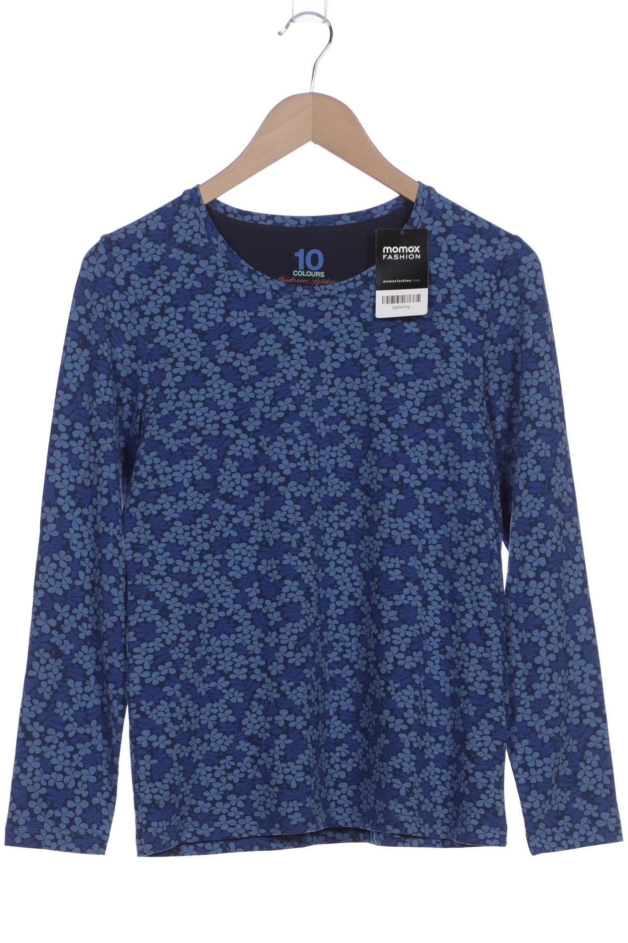 

Gudrun Sjödén Damen Langarmshirt, blau, Gr. 36