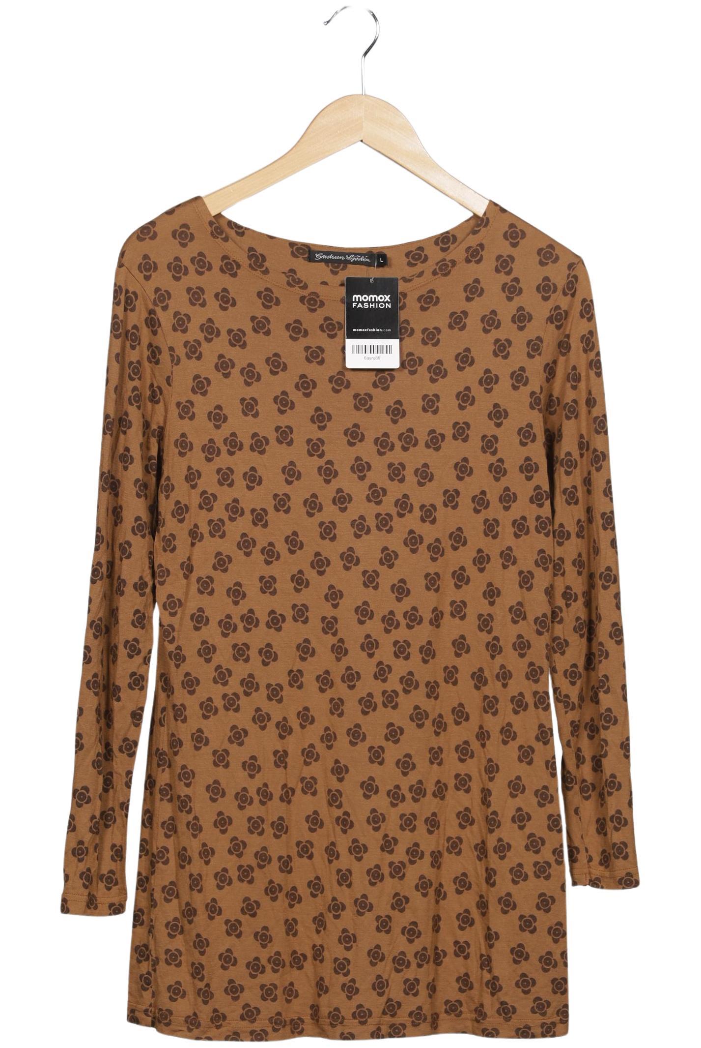 

Gudrun Sjödén Damen Langarmshirt, braun, Gr. 42