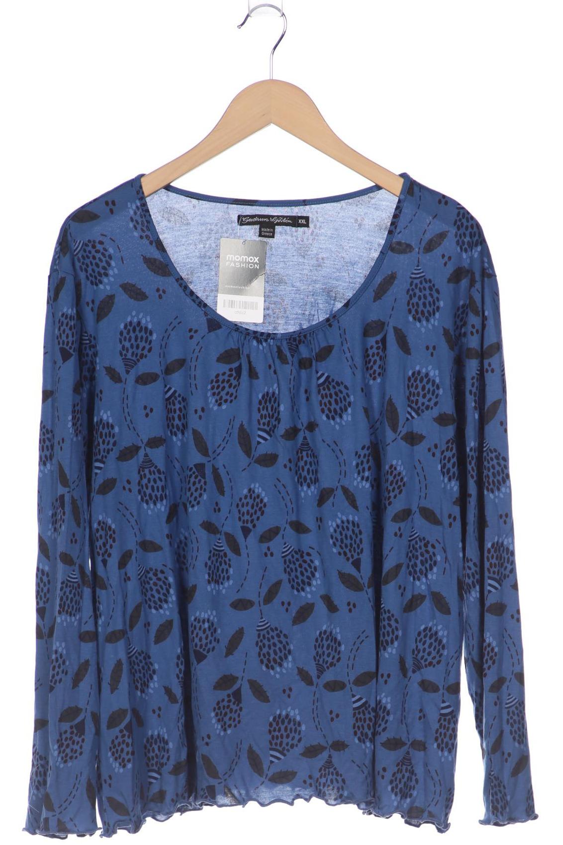 

Gudrun Sjödén Damen Langarmshirt, blau, Gr. 46