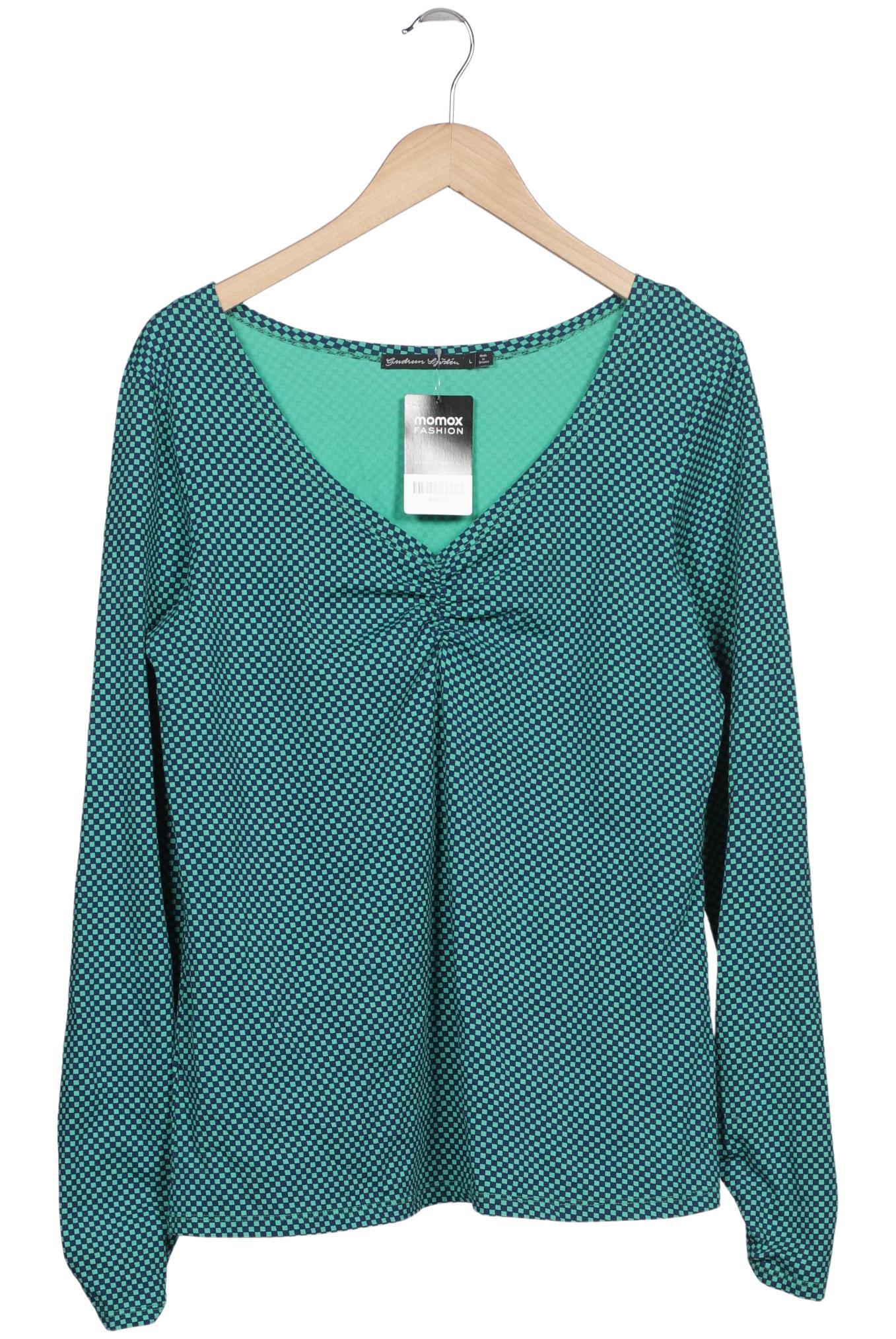 

Gudrun Sjödén Damen Langarmshirt, türkis, Gr. 42