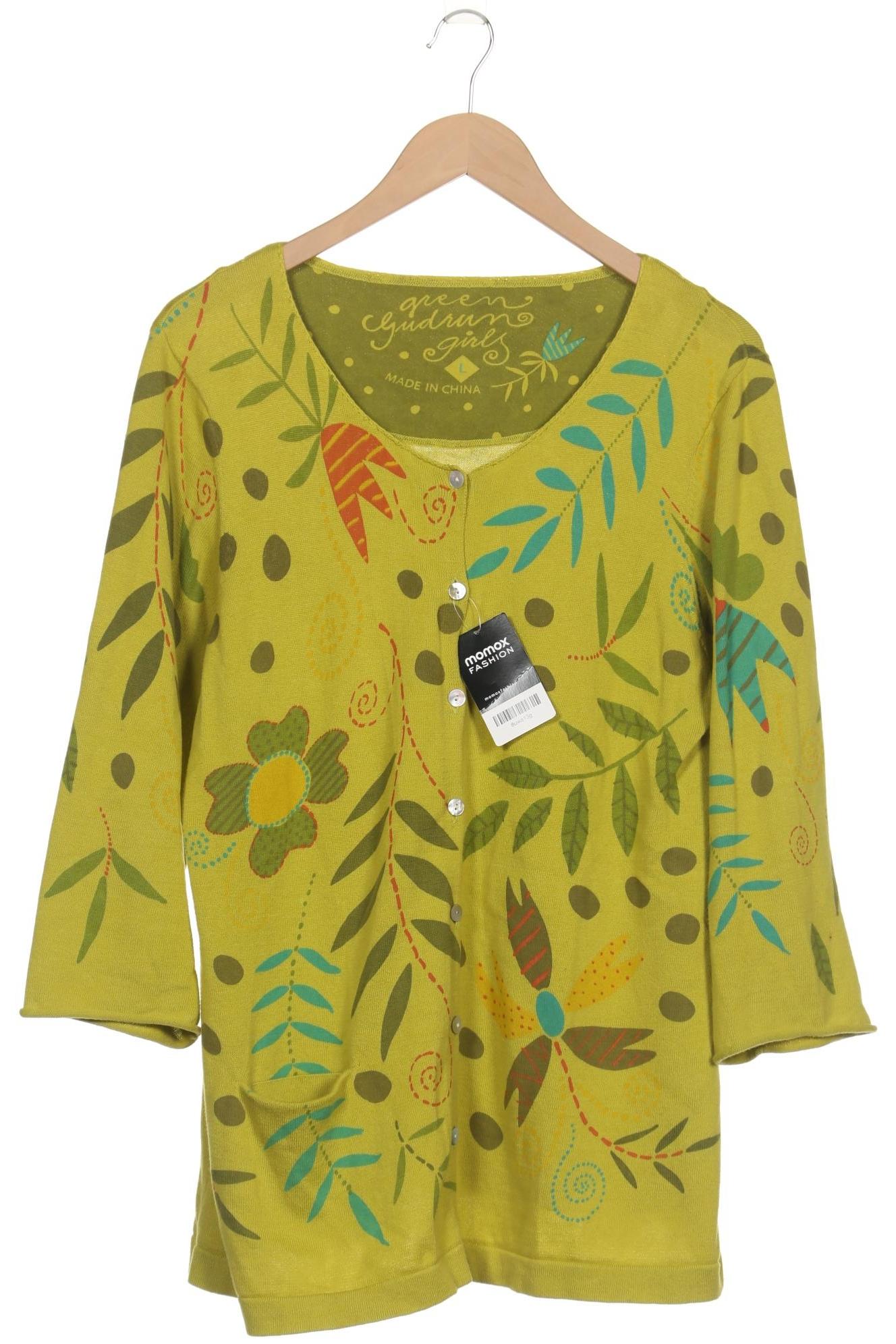 

Gudrun Sjödén Damen Strickjacke, grün, Gr. 42