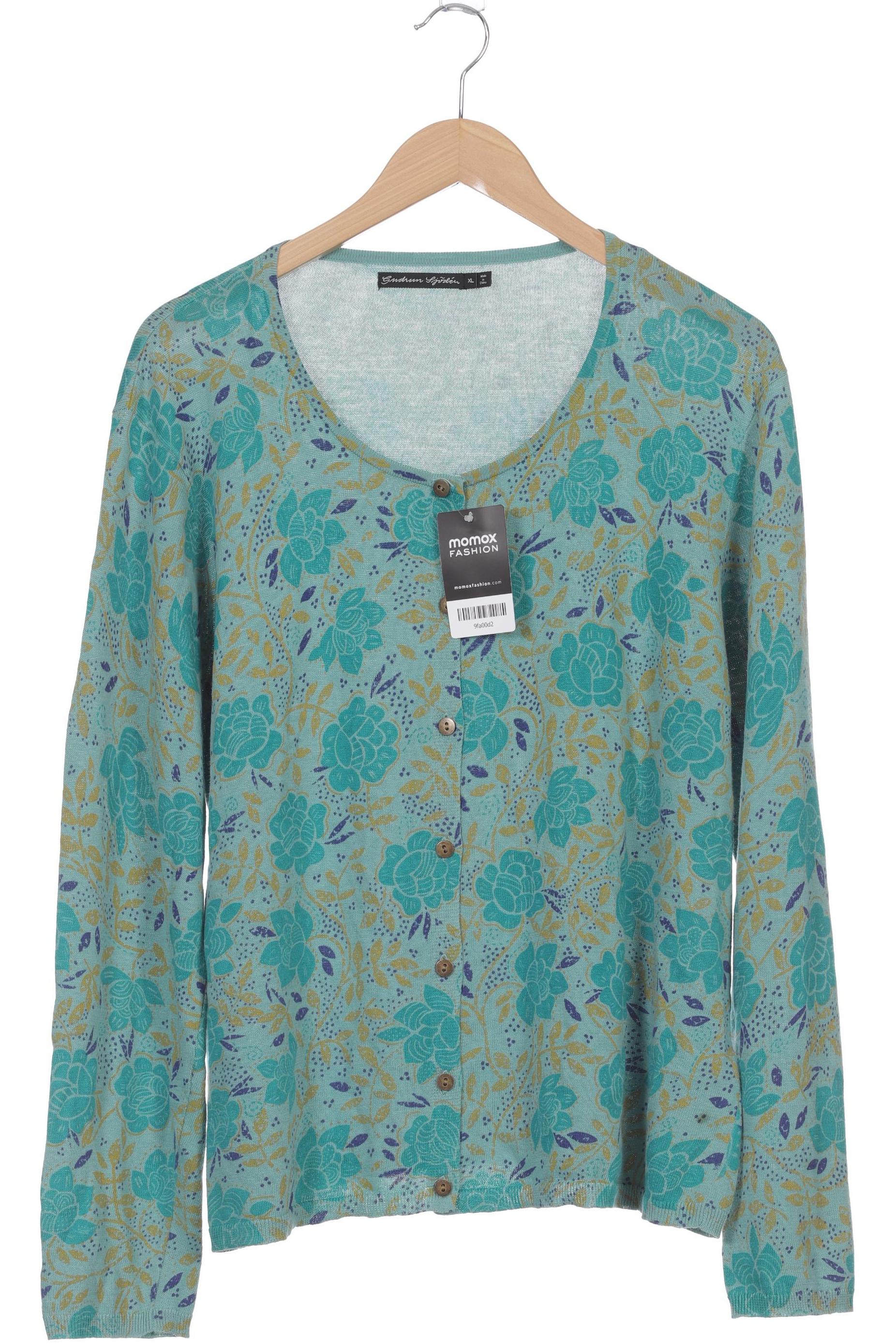 

Gudrun Sjödén Damen Strickjacke, türkis, Gr. 44