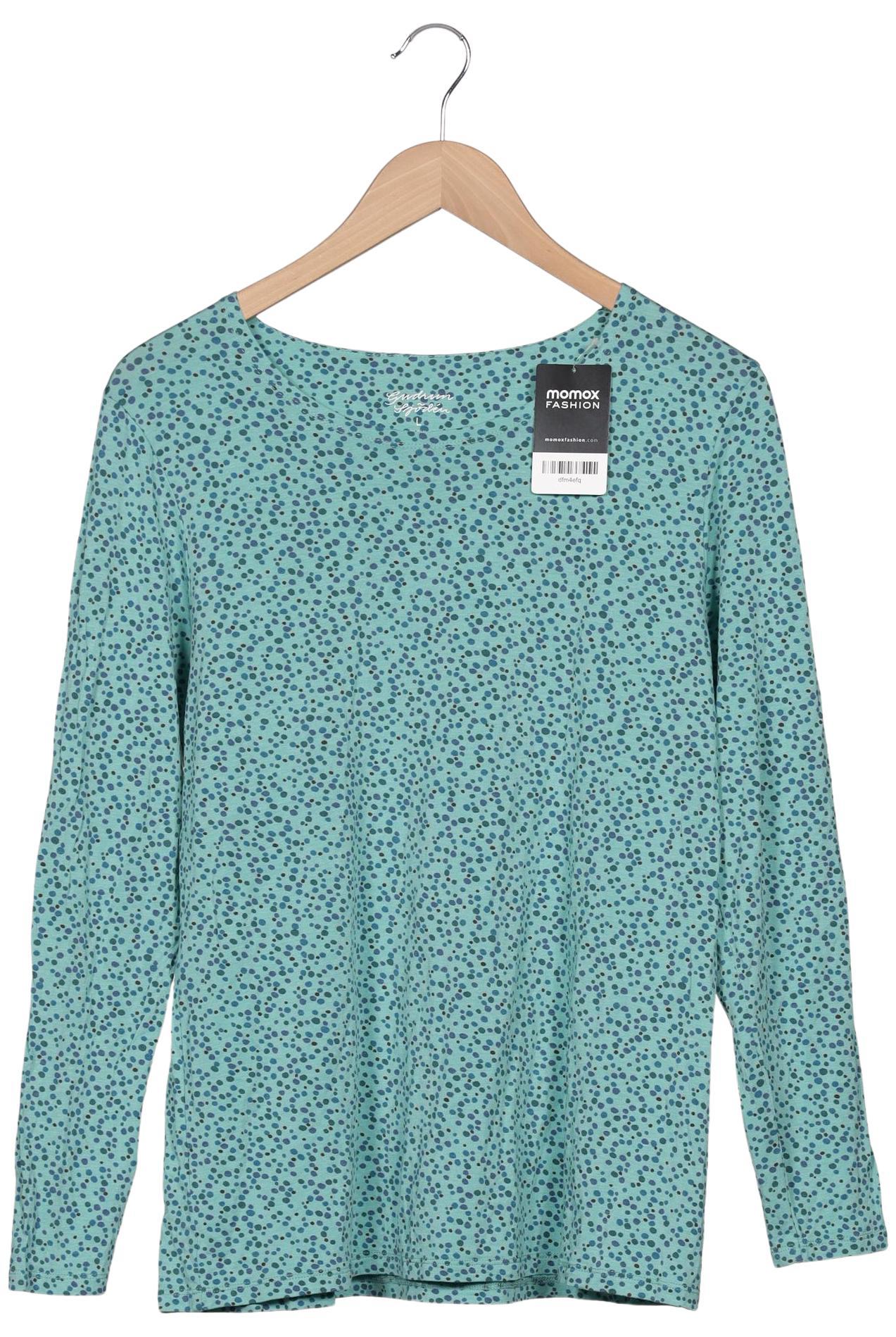 

Gudrun Sjödén Damen Langarmshirt, türkis, Gr. 42