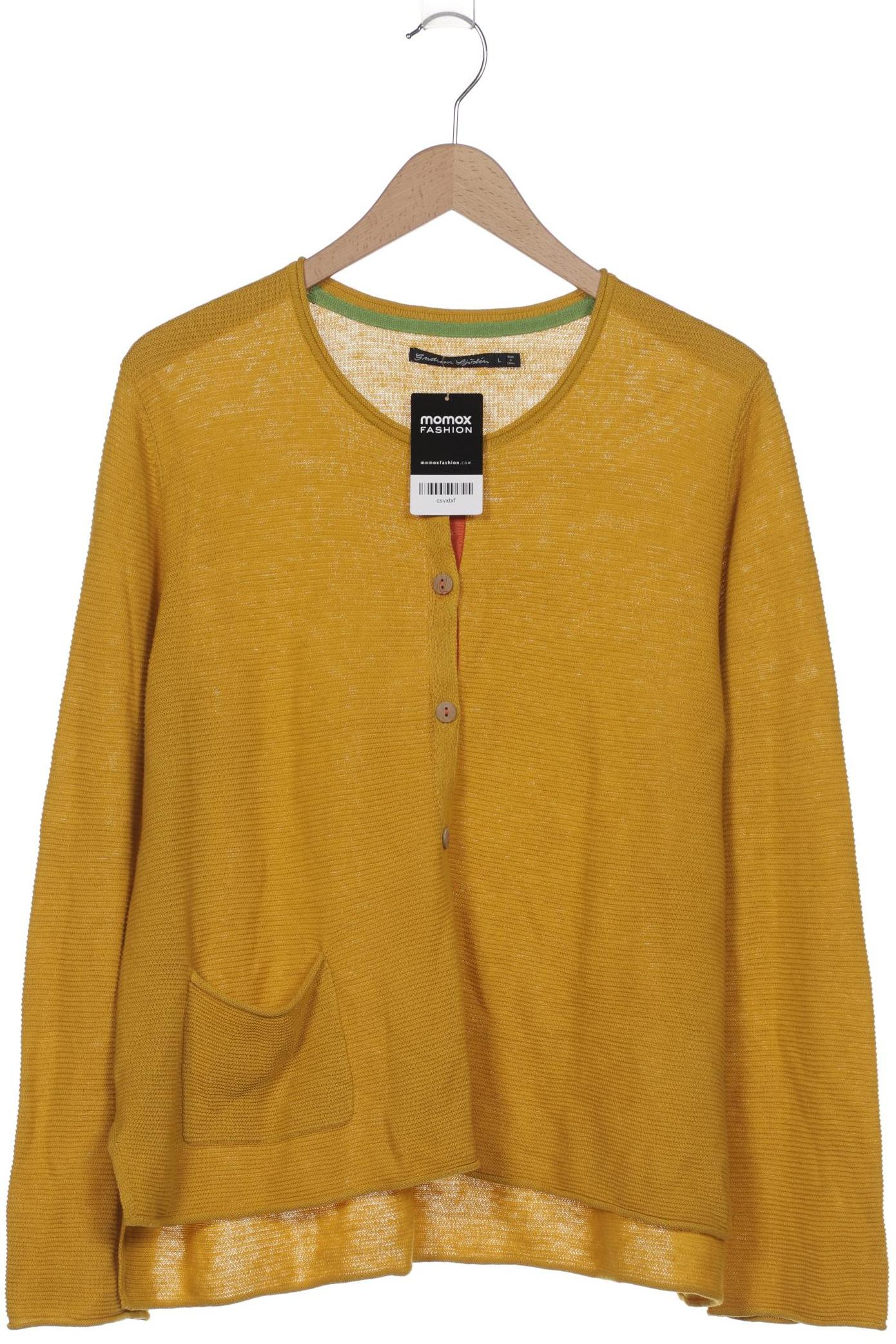 

Gudrun Sjödén Damen Strickjacke, gelb, Gr. 42