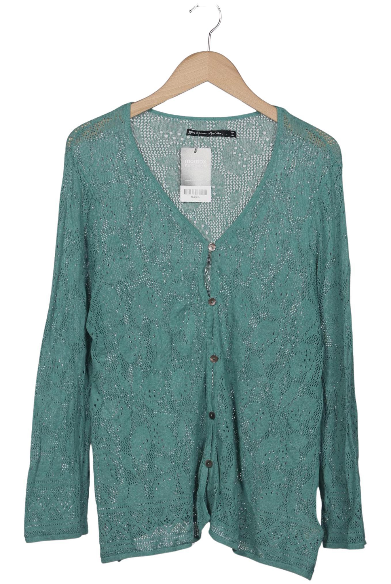 

Gudrun Sjödén Damen Strickjacke, grün, Gr. 42