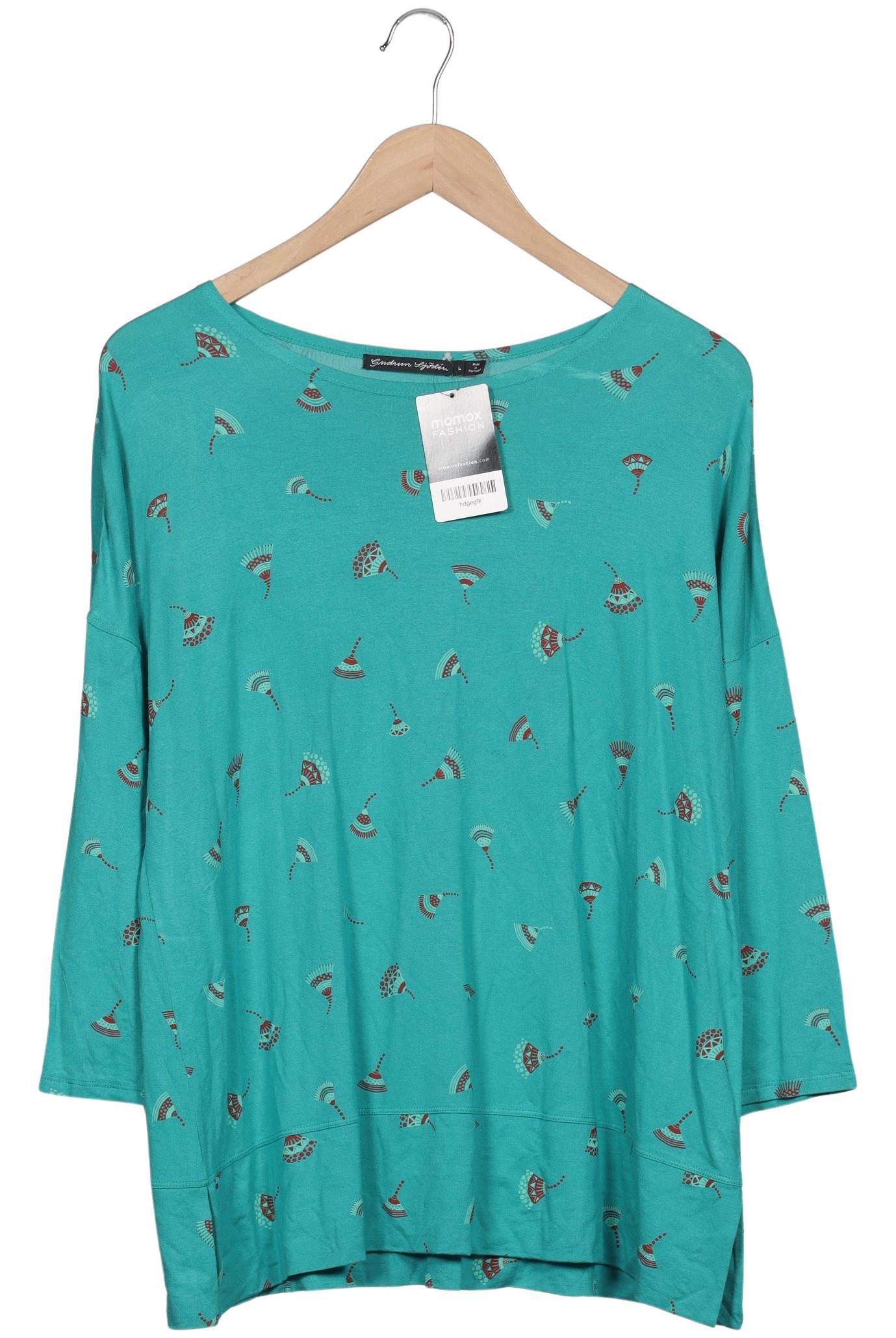 

Gudrun Sjödén Damen Langarmshirt, türkis, Gr. 42