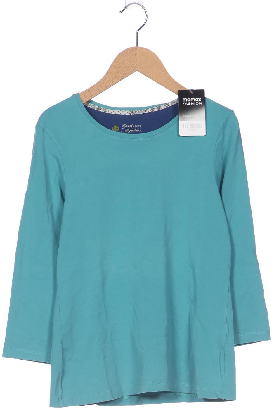 

Gudrun Sjödén Damen Langarmshirt, türkis, Gr. 36