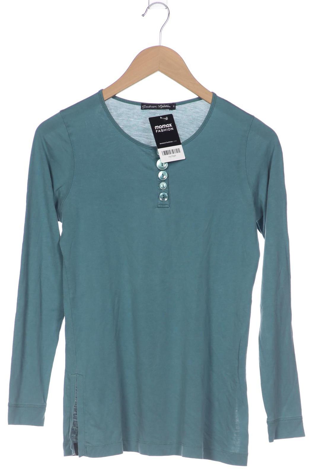 

Gudrun Sjödén Damen Langarmshirt, türkis, Gr. 36
