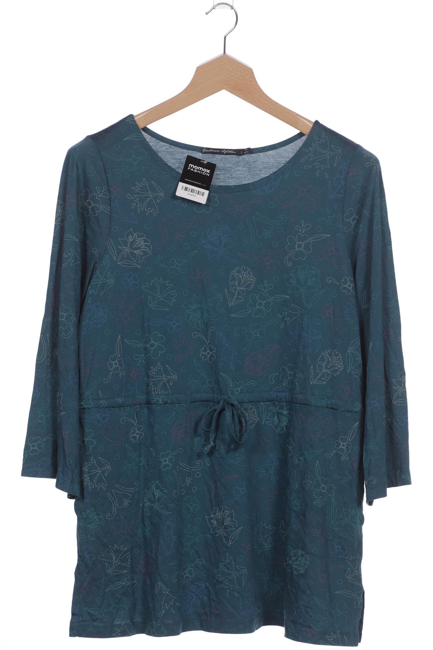 

Gudrun Sjödén Damen Langarmshirt, türkis, Gr. 42