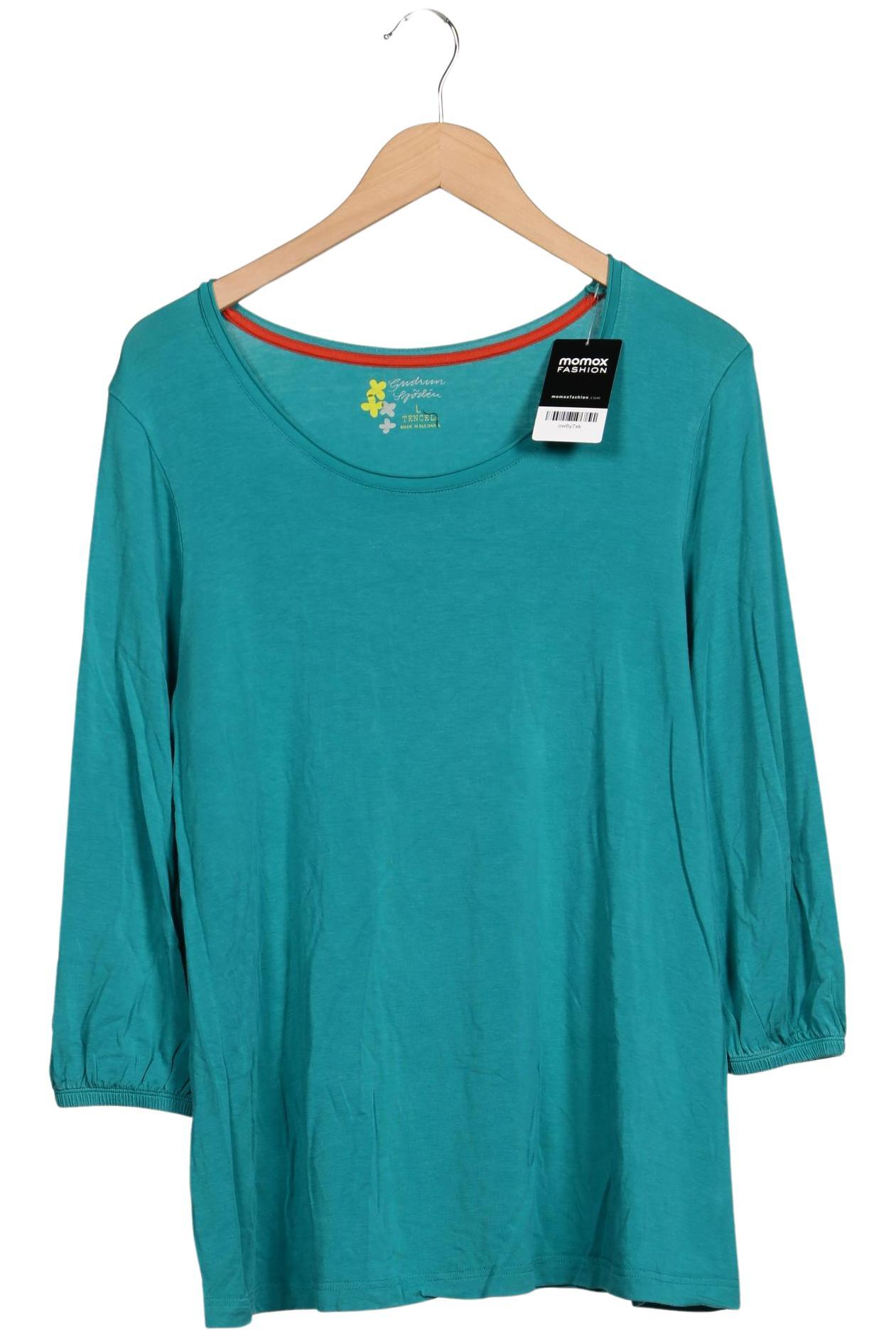 

Gudrun Sjödén Damen Langarmshirt, türkis, Gr. 42