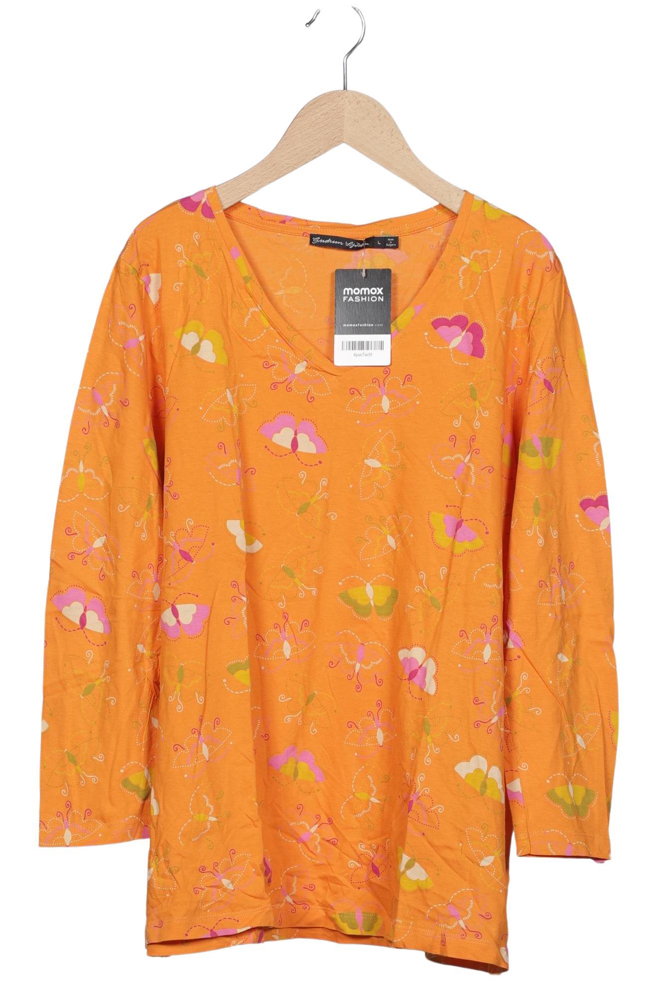 

Gudrun Sjödén Damen Langarmshirt, orange, Gr. 42