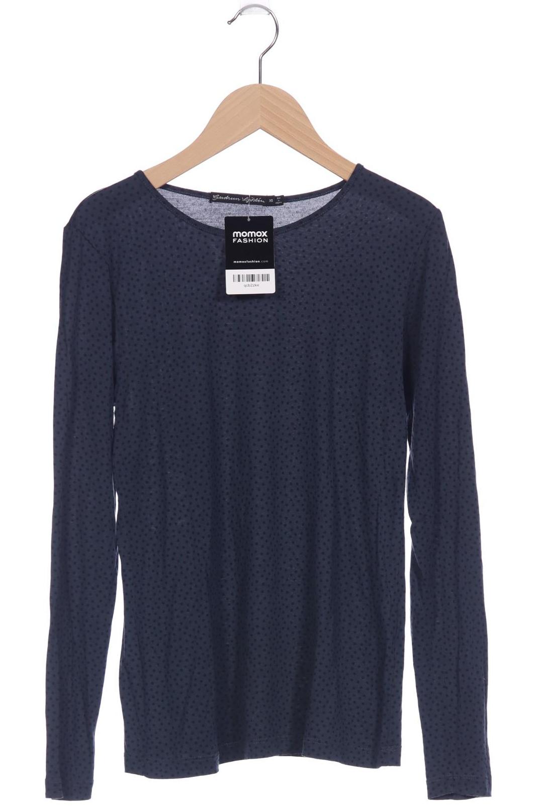 

Gudrun Sjödén Damen Langarmshirt, marineblau, Gr. 34