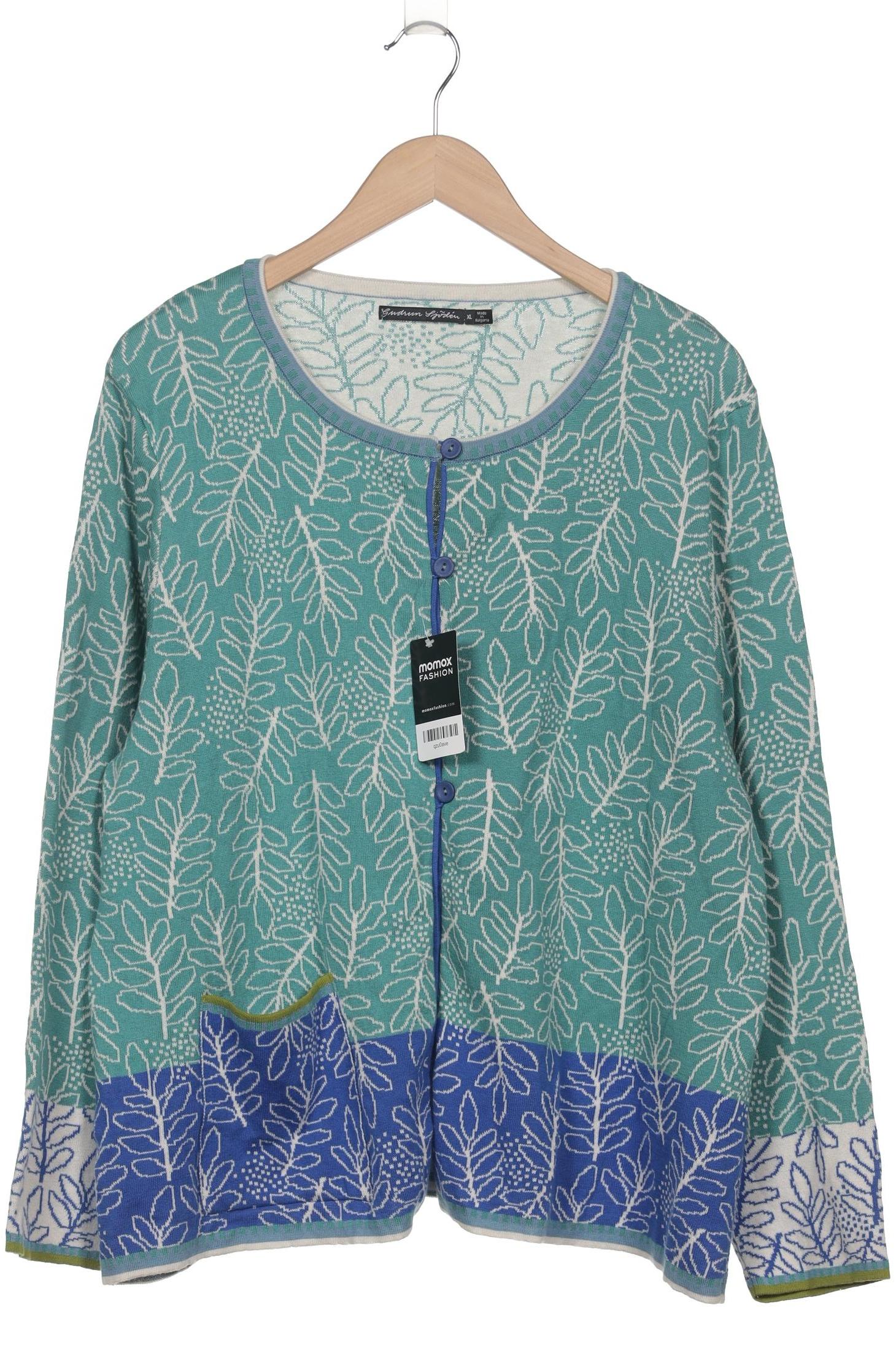 

Gudrun Sjödén Damen Strickjacke, türkis, Gr. 44