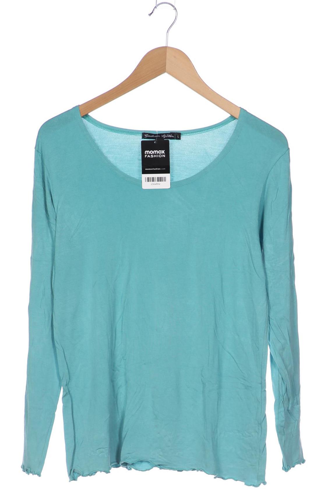 

Gudrun Sjödén Damen Langarmshirt, türkis, Gr. 42
