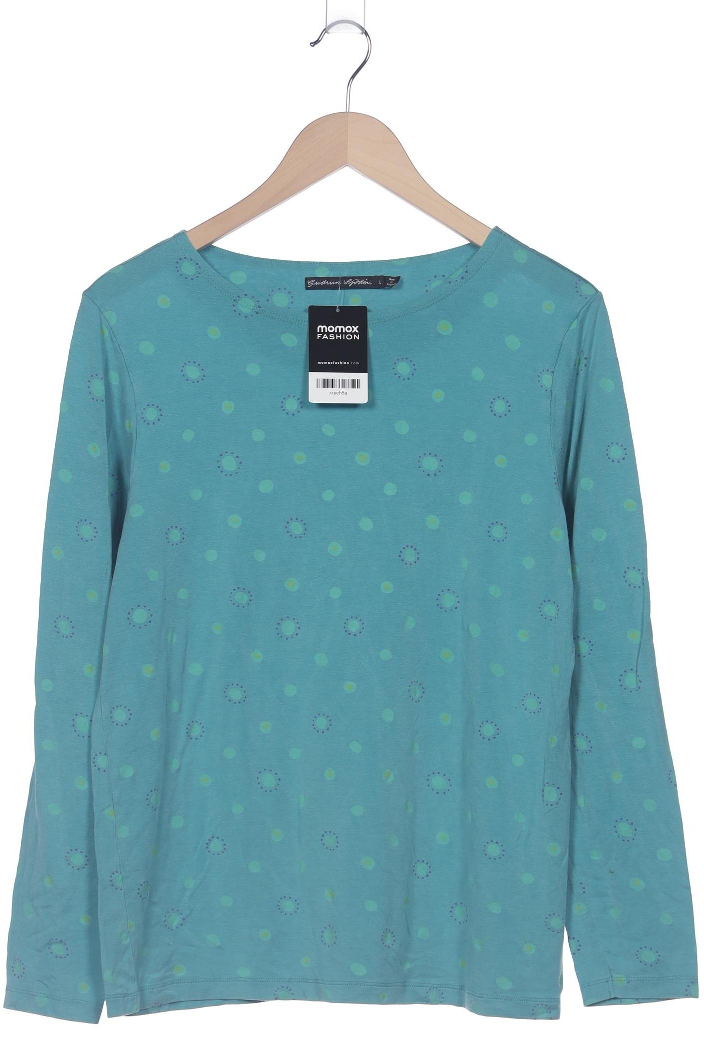 

Gudrun Sjödén Damen Langarmshirt, türkis, Gr. 42