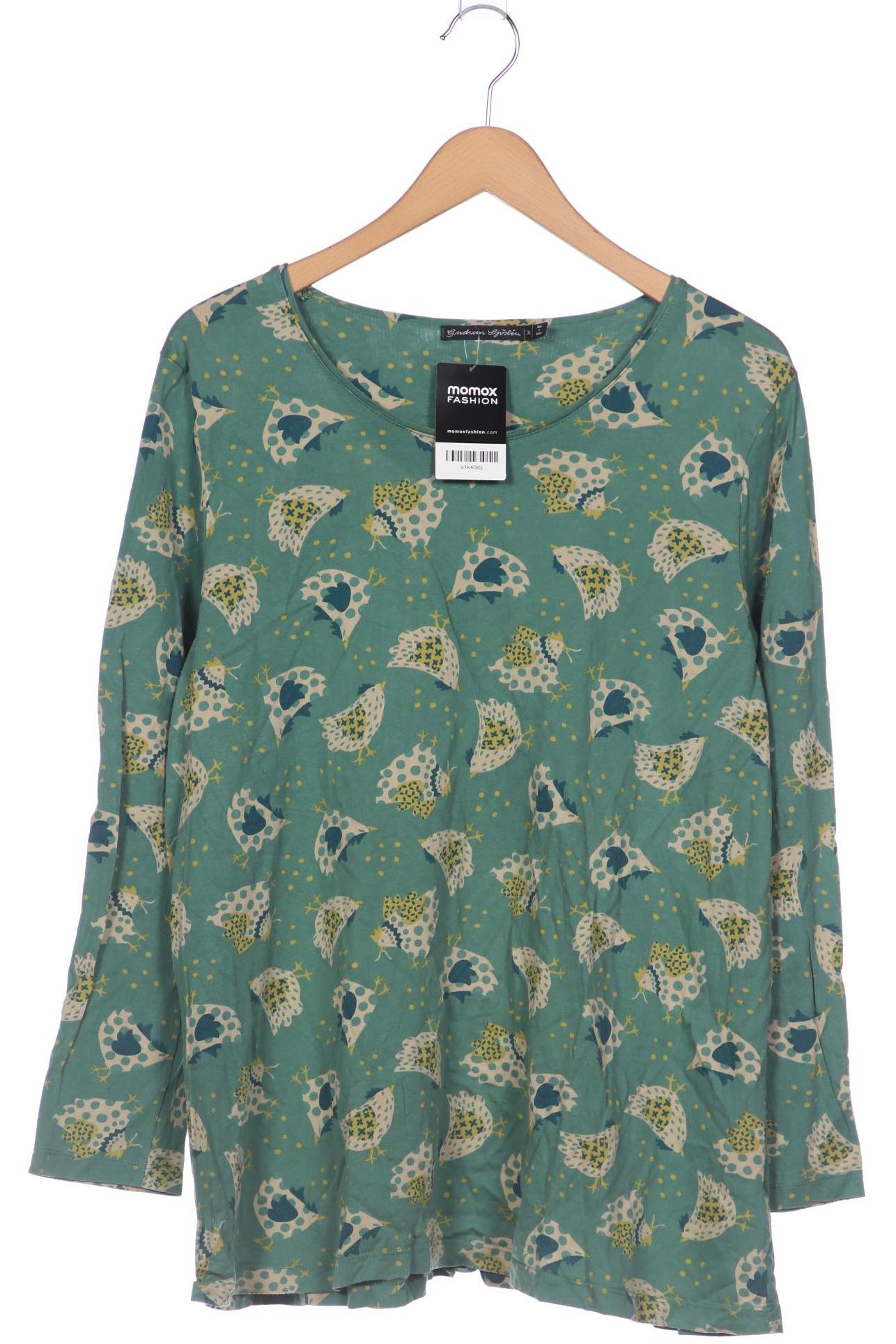

Gudrun Sjödén Damen Langarmshirt, türkis, Gr. 44