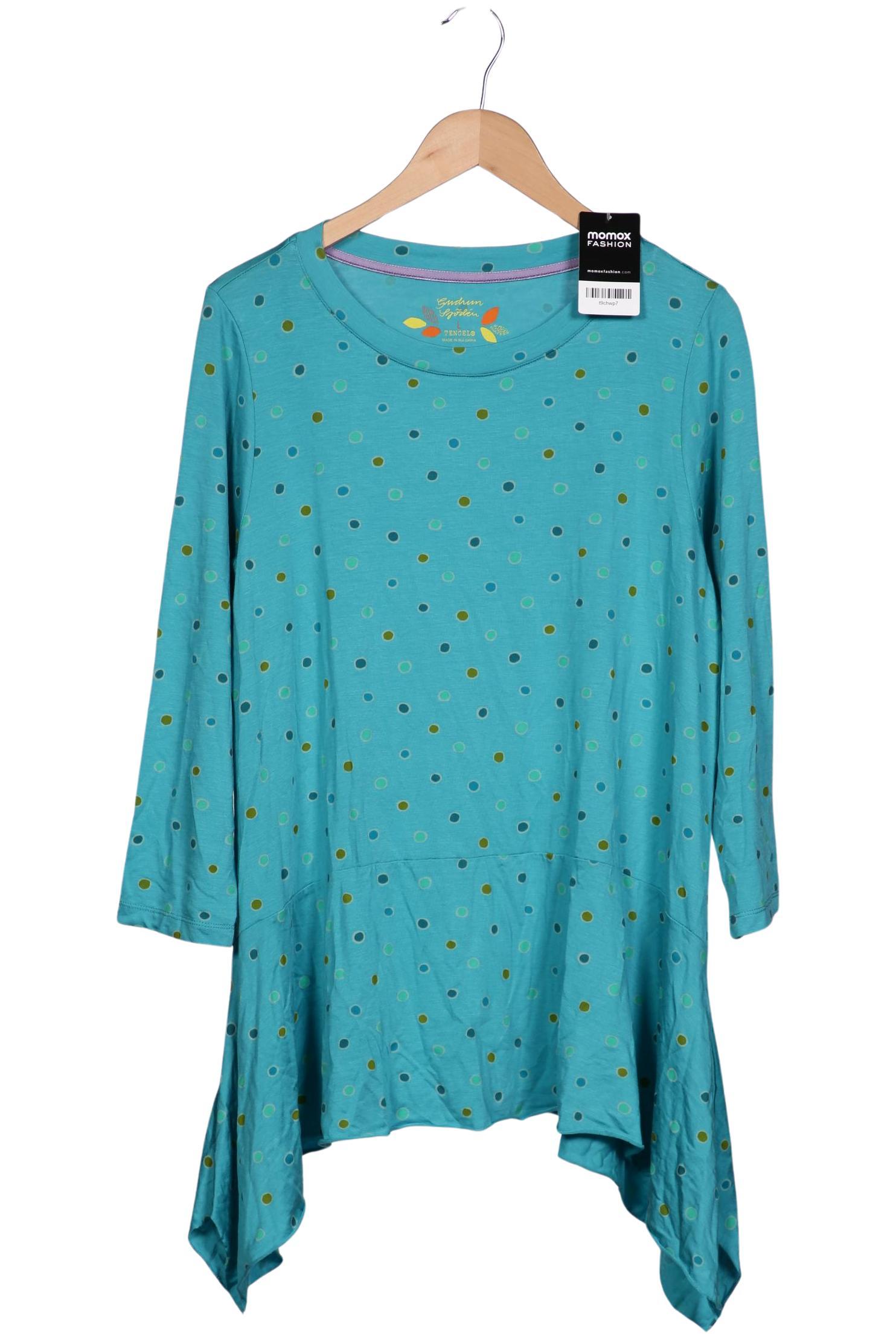 

Gudrun Sjödén Damen Langarmshirt, türkis, Gr. 42