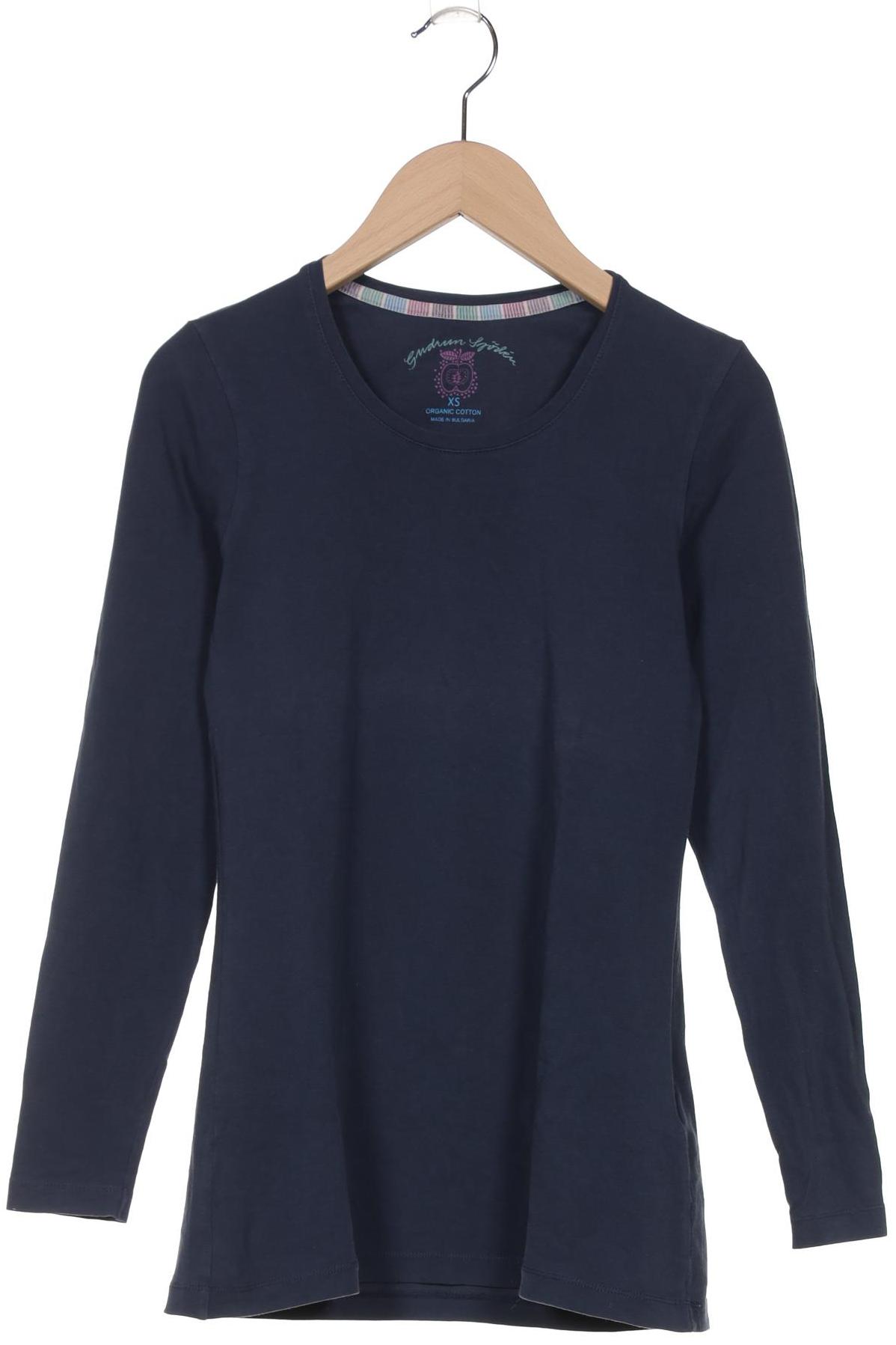 

Gudrun Sjödén Damen Langarmshirt, marineblau, Gr. 34