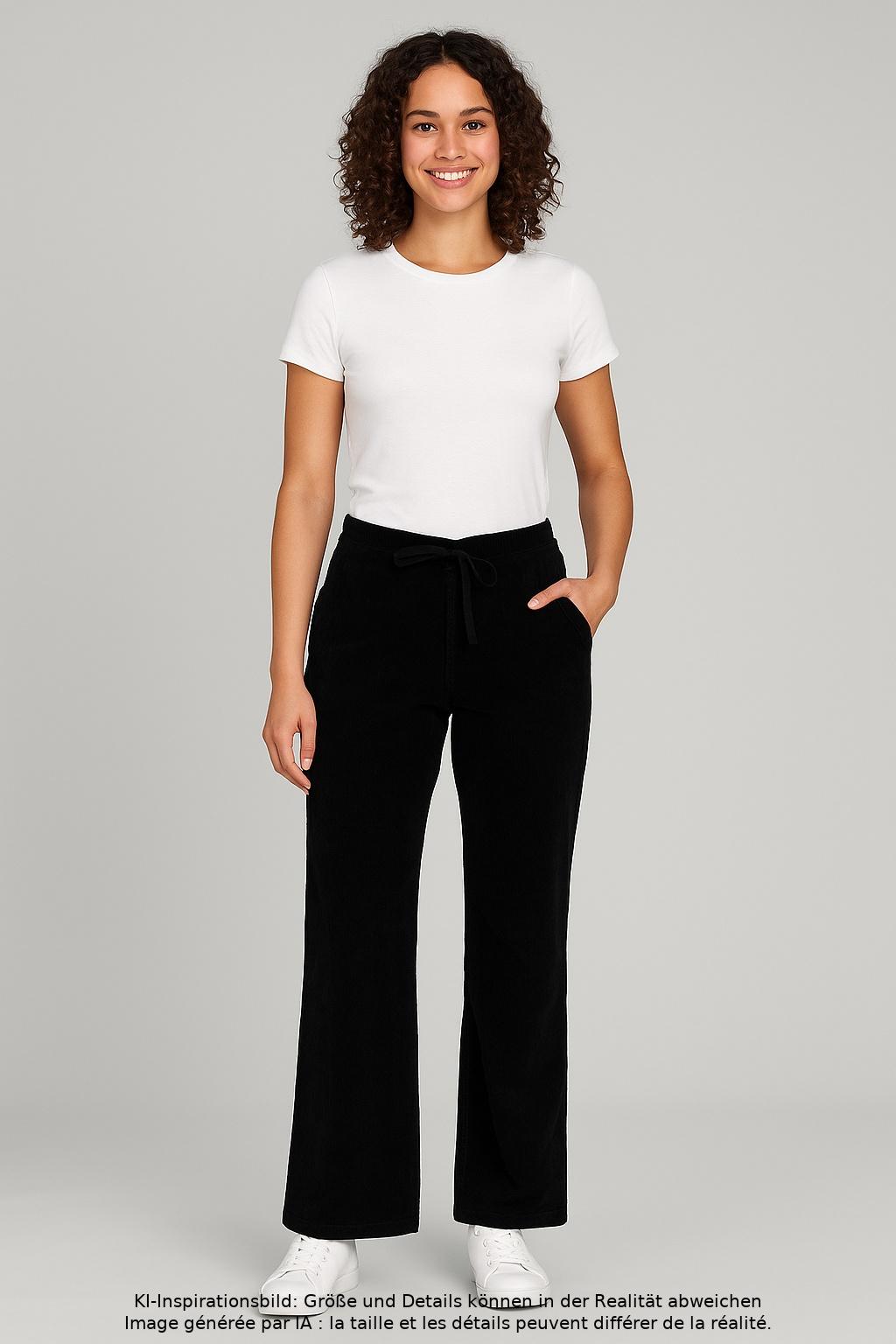 

Gudrun Sjödén Damen Stoffhose, schwarz, Gr. 0