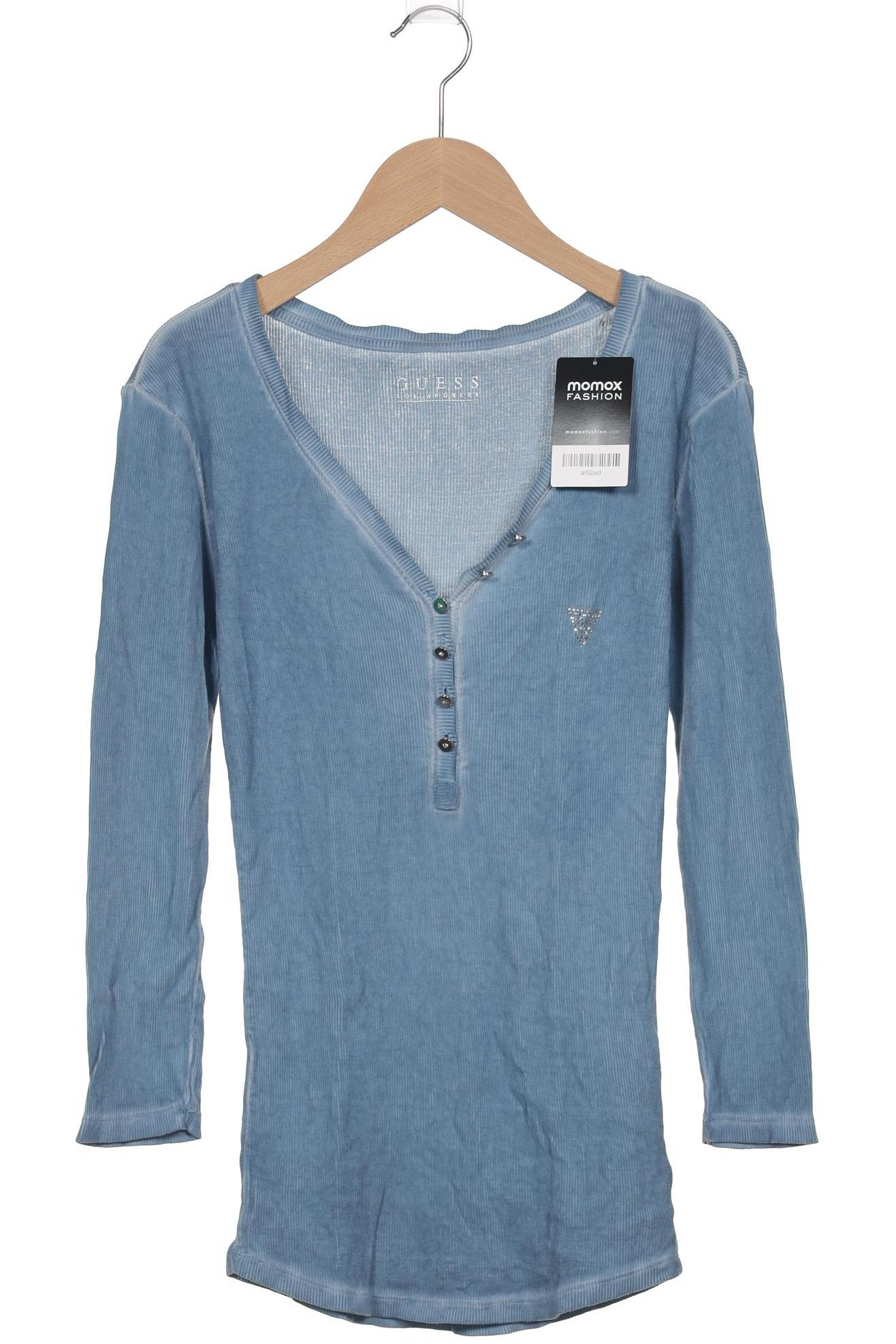 

Guess Damen Langarmshirt, blau, Gr. 36