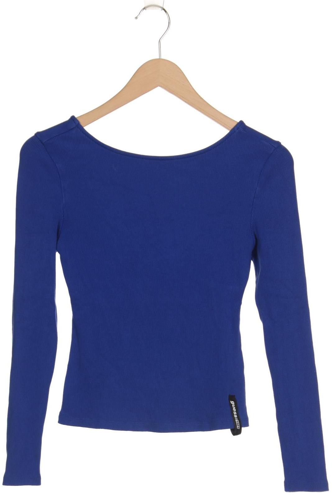 

Guess Damen Langarmshirt, blau, Gr. 34