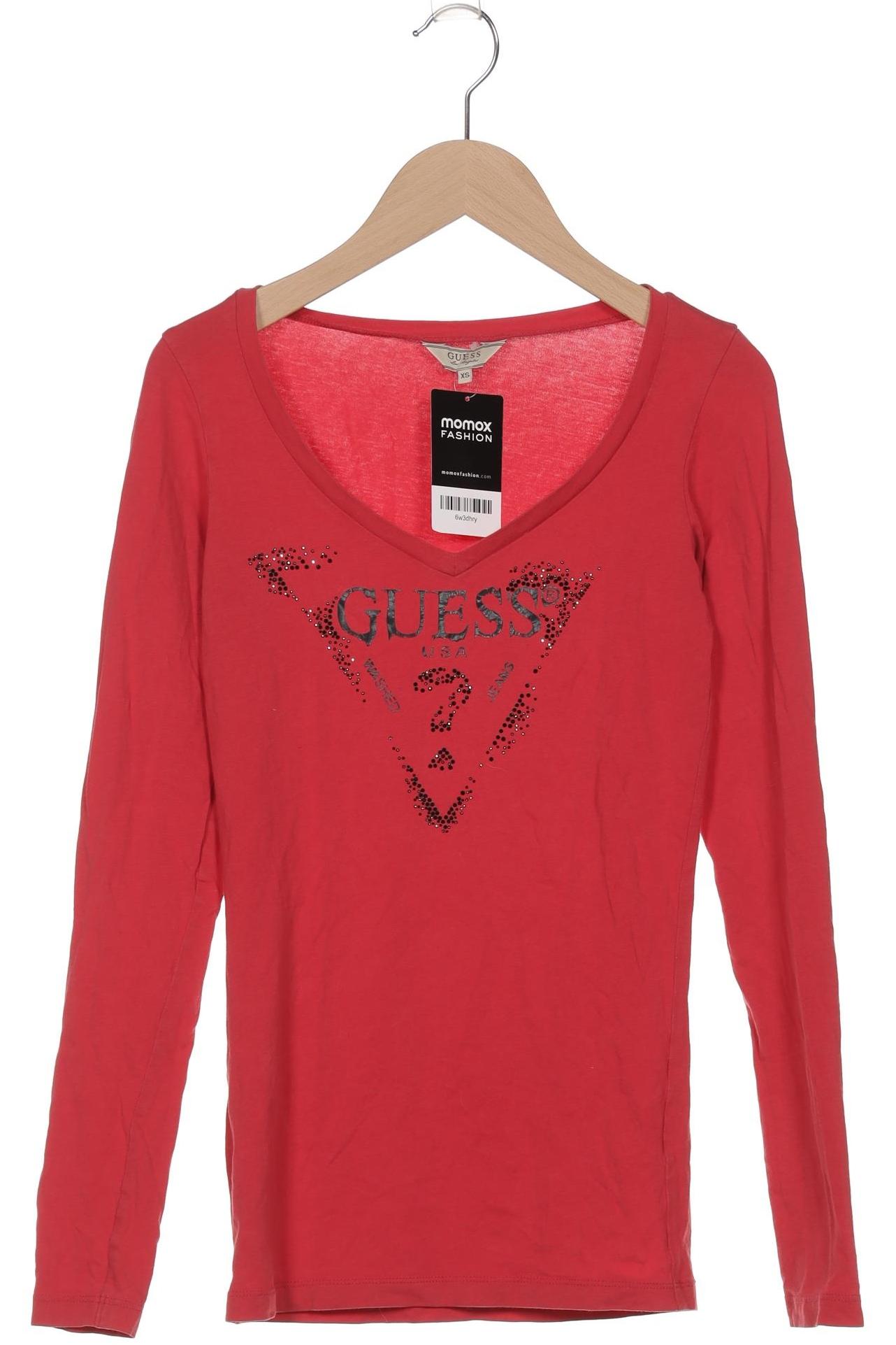 

Guess Damen Langarmshirt, rot, Gr. 34