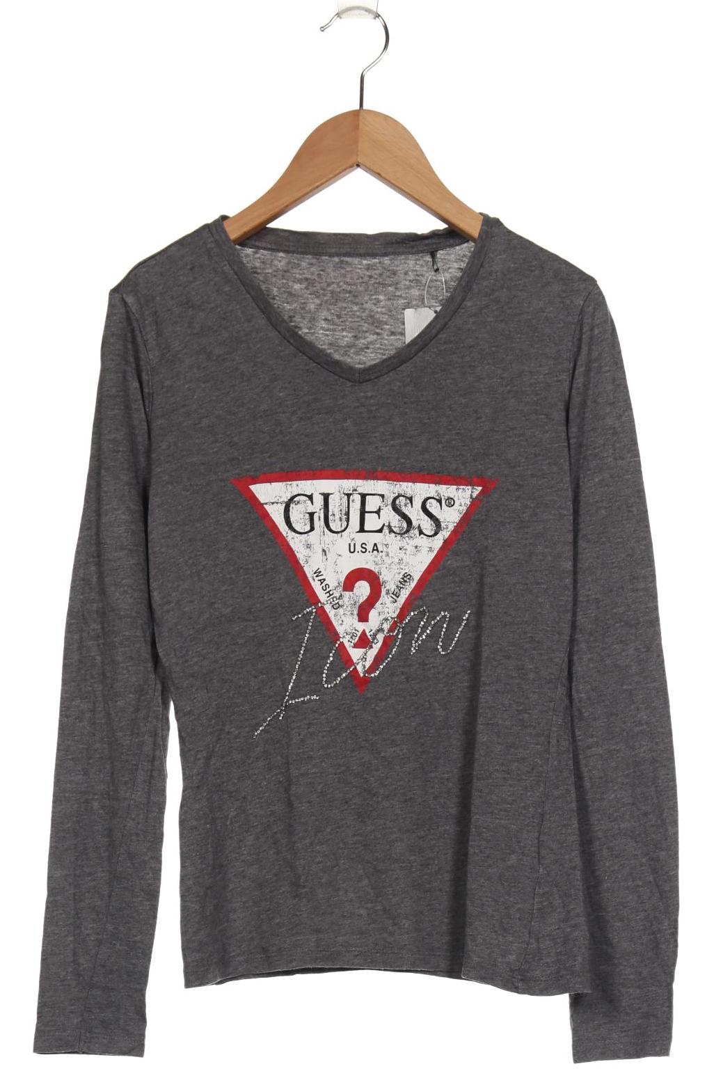 

Guess Damen Langarmshirt, grau, Gr. 36