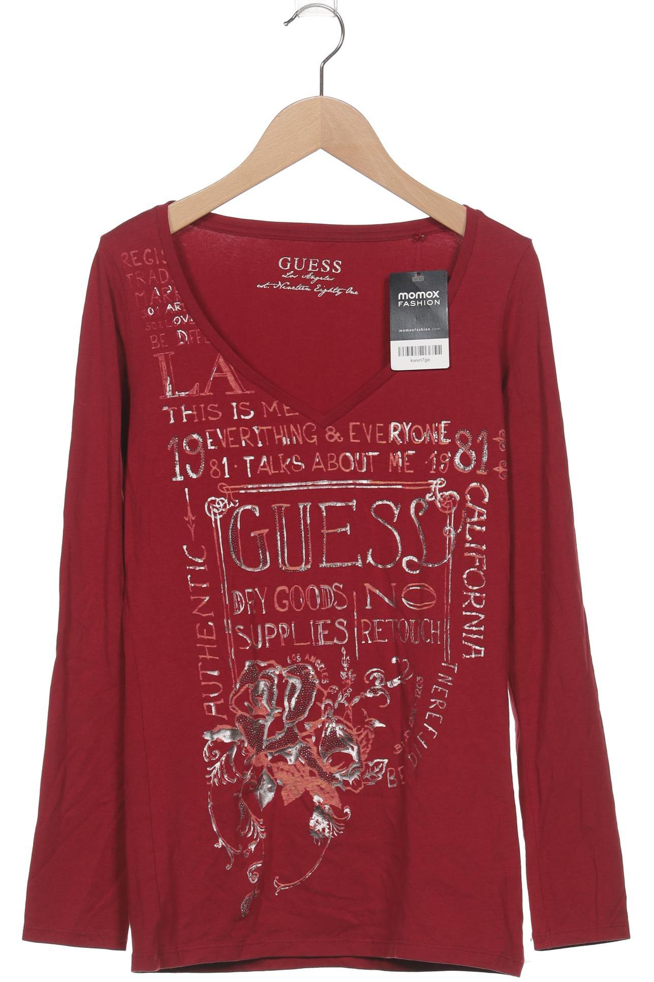

Guess Damen Langarmshirt, bordeaux, Gr. 38