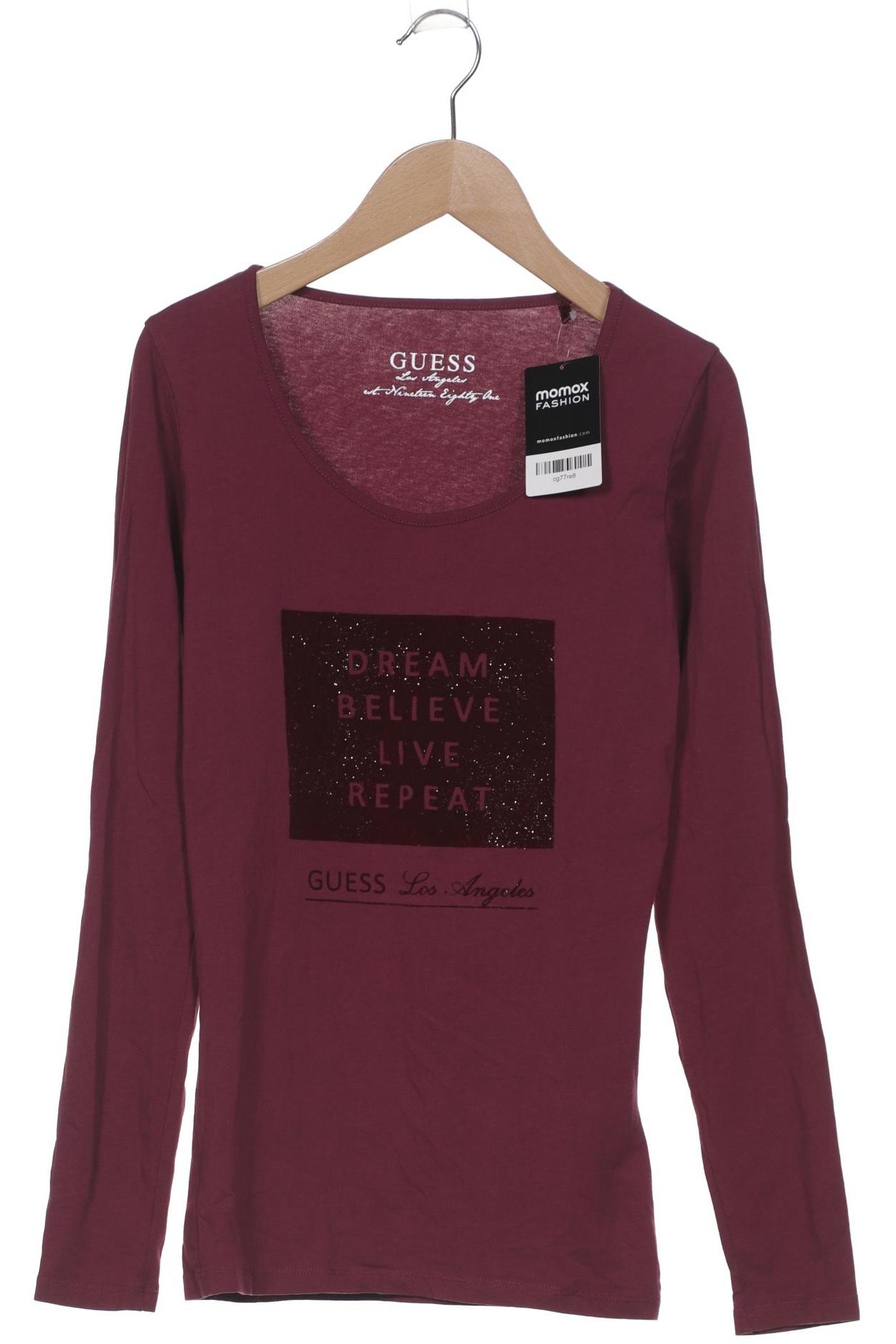 

Guess Damen Langarmshirt, bordeaux, Gr. 40