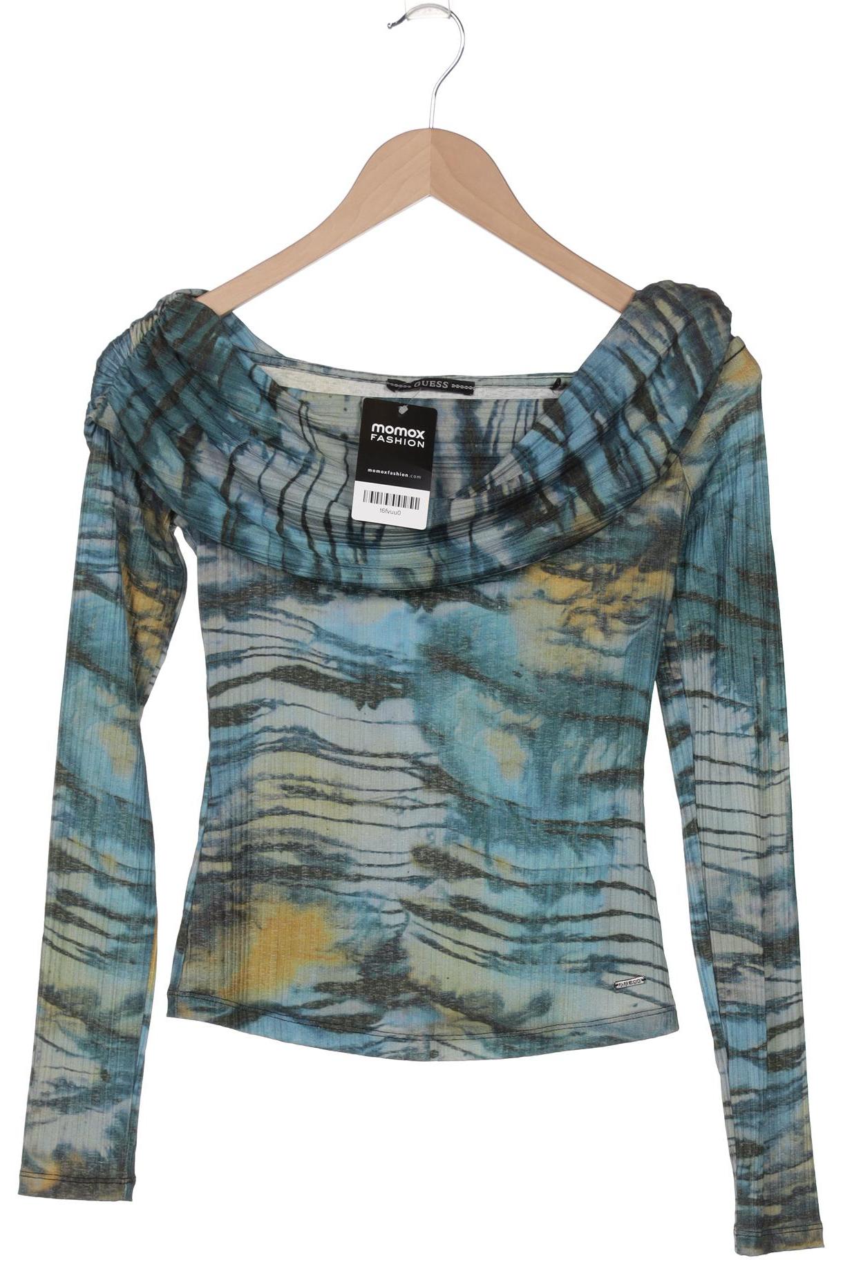 

Guess Damen Langarmshirt, blau, Gr. 34