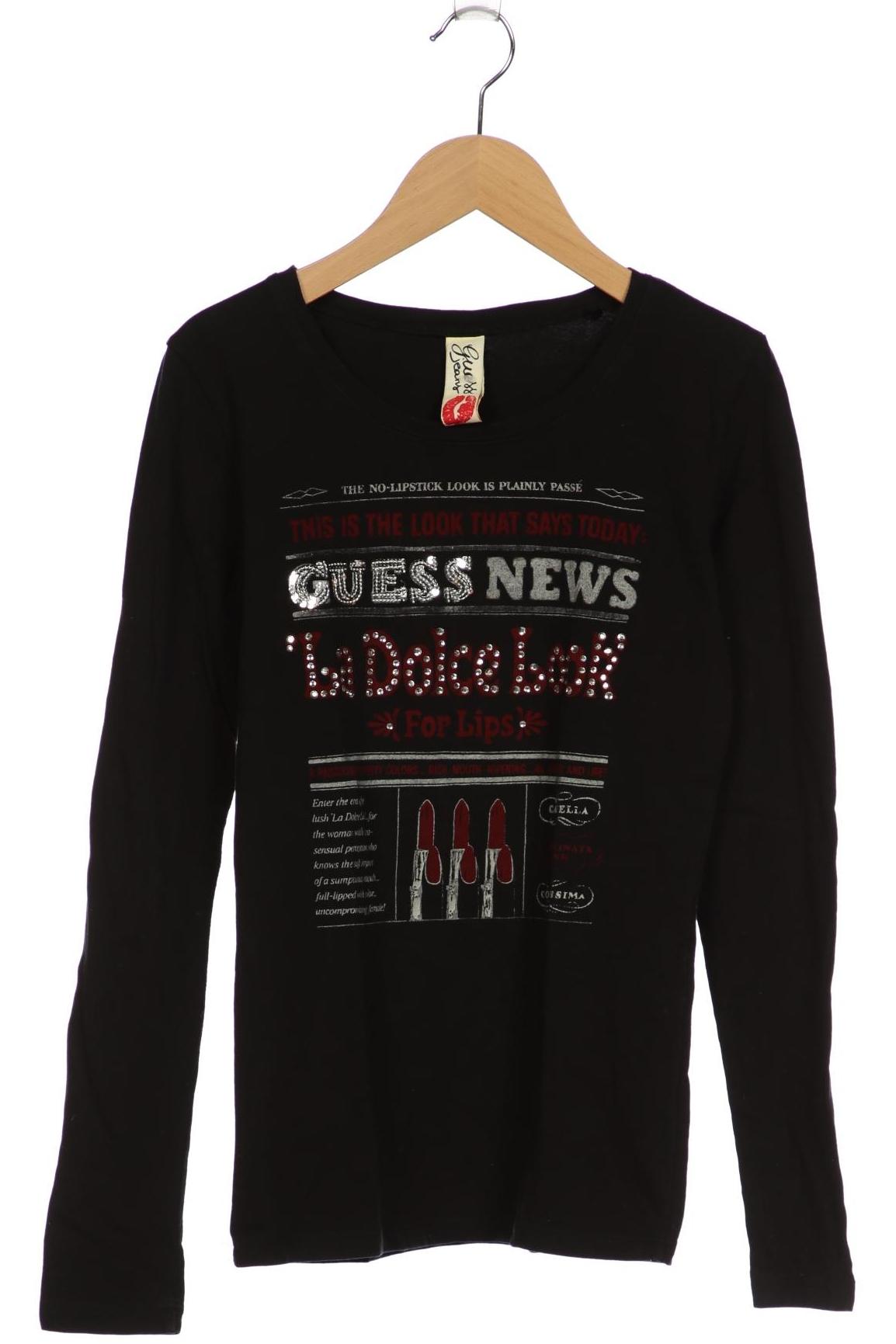 

Guess Damen Langarmshirt, schwarz, Gr. 40