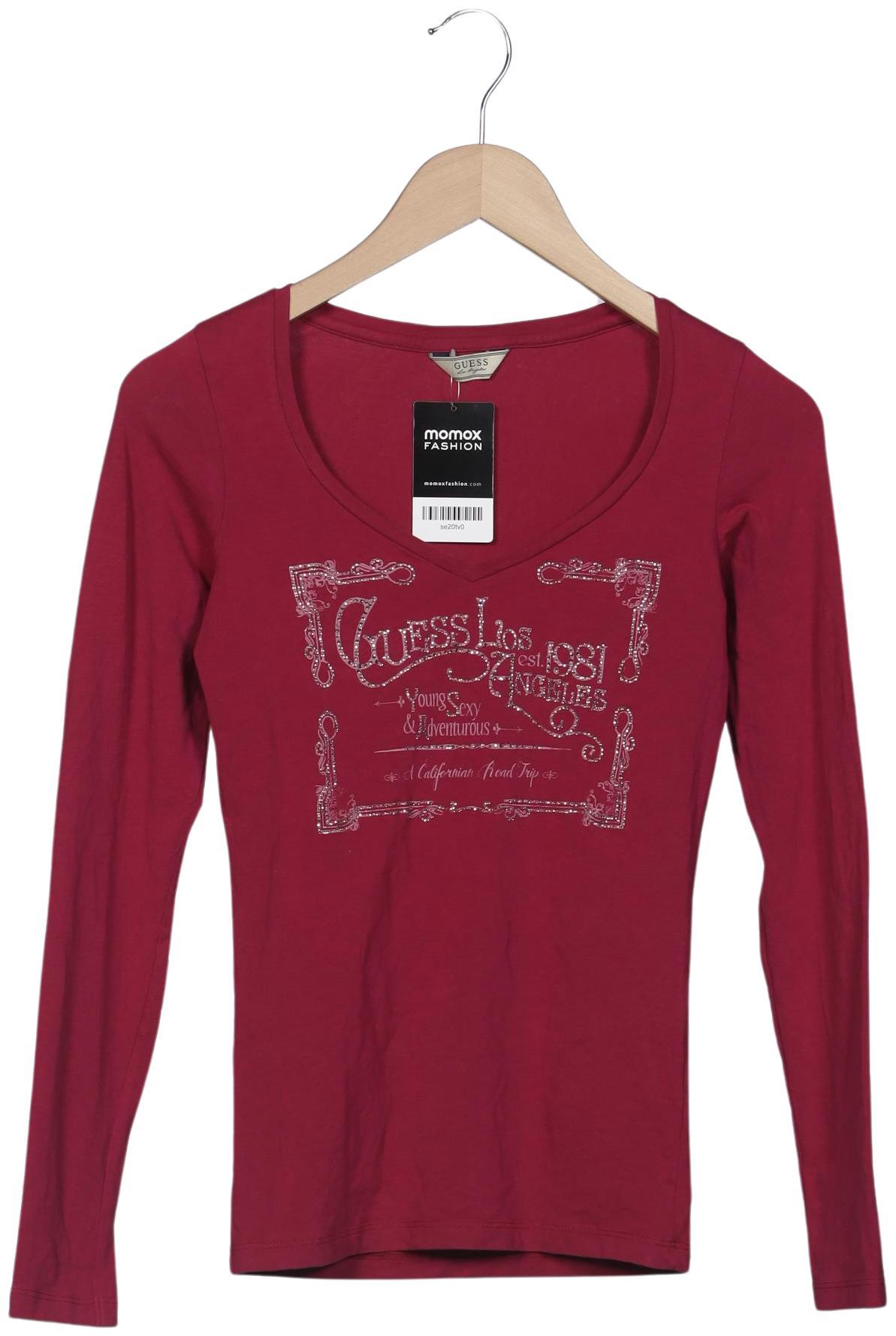 

Guess Damen Langarmshirt, bordeaux, Gr. 34