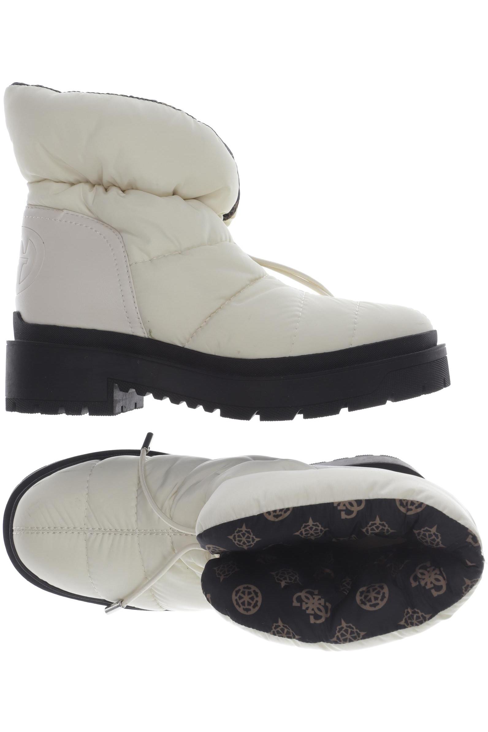 

GUESS Damen Stiefelette, cremeweiß