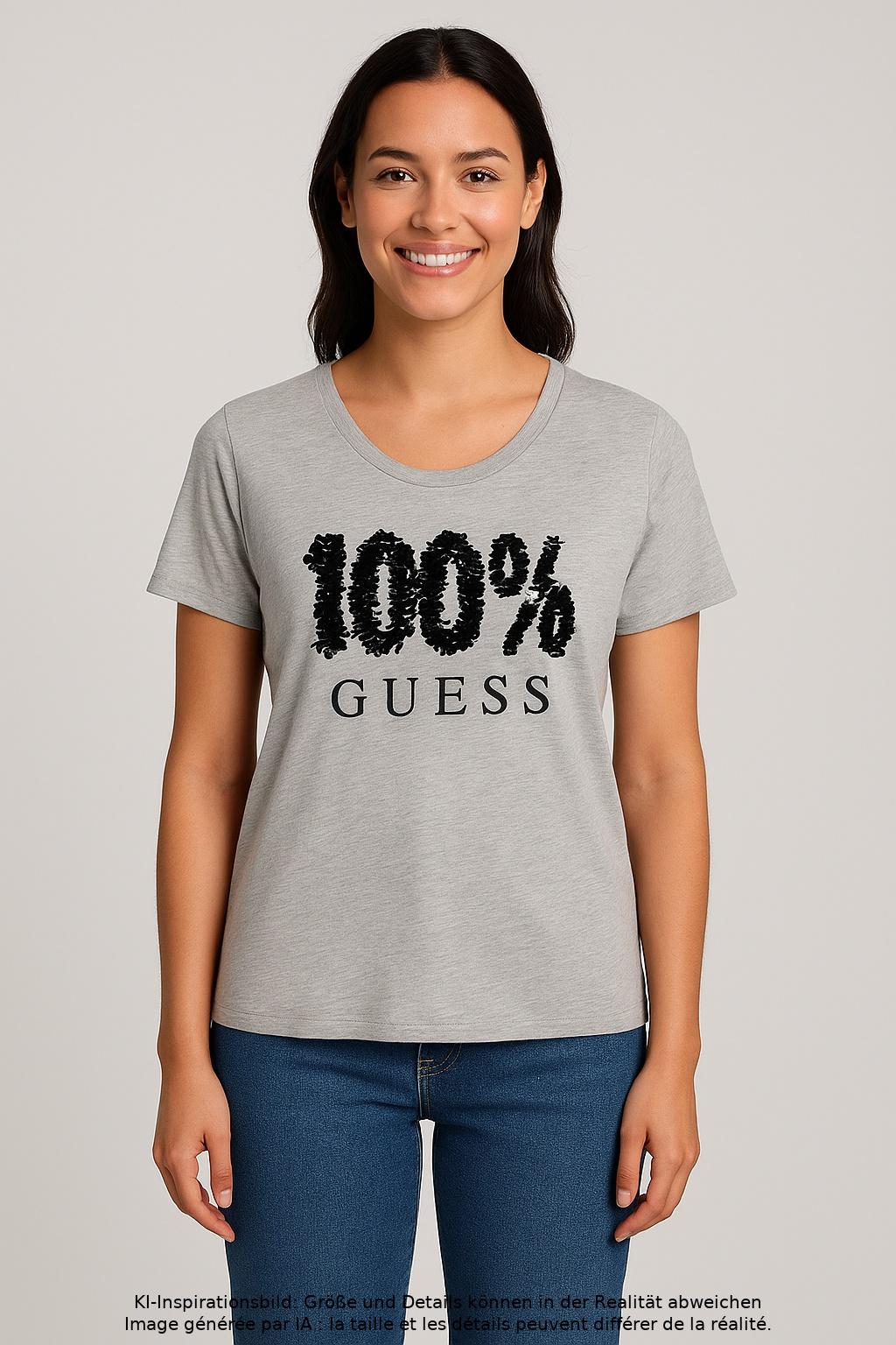 

Guess Damen T-Shirt, grau, Gr. 42