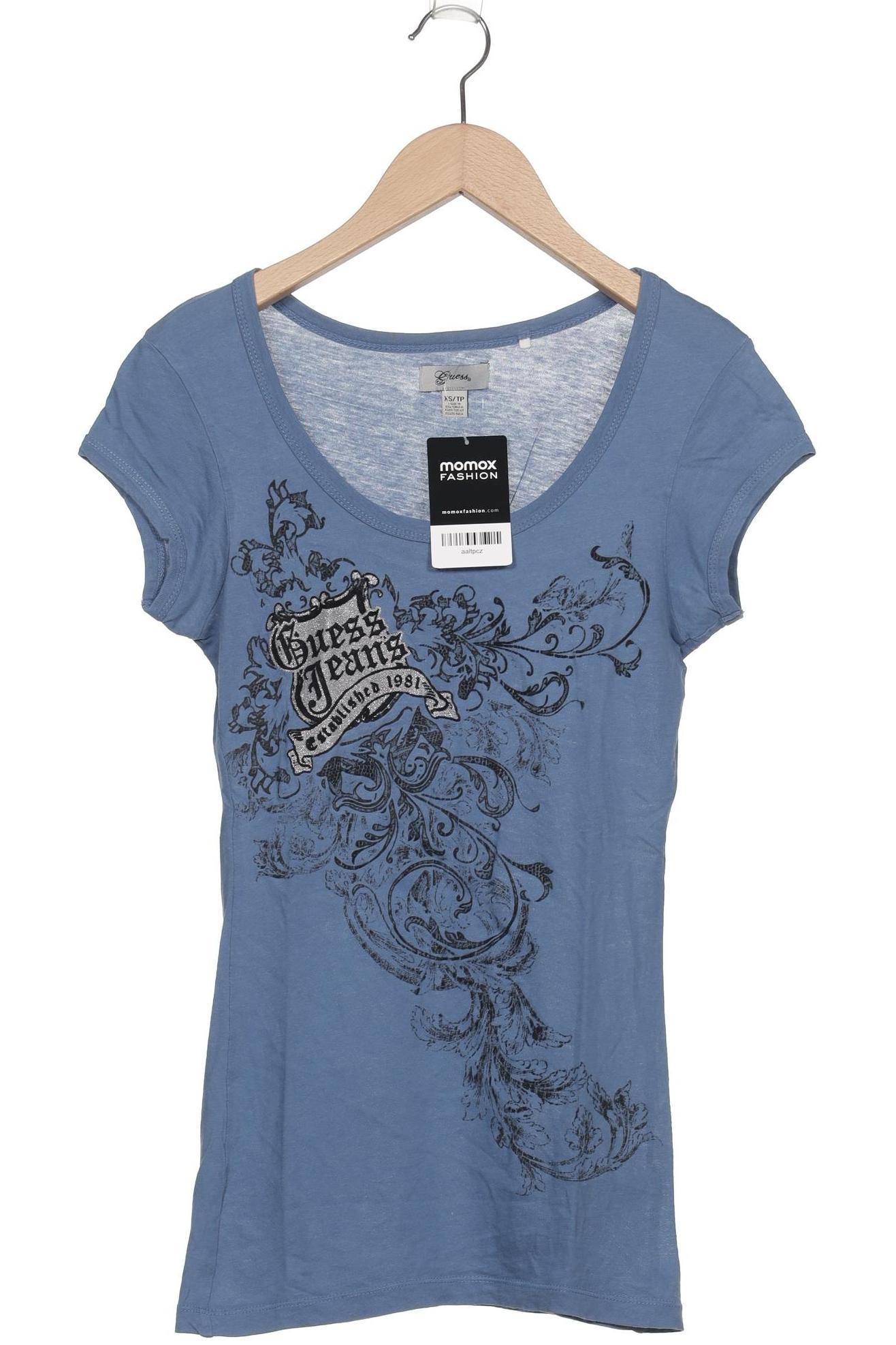 

Guess Damen T-Shirt, blau, Gr. 34