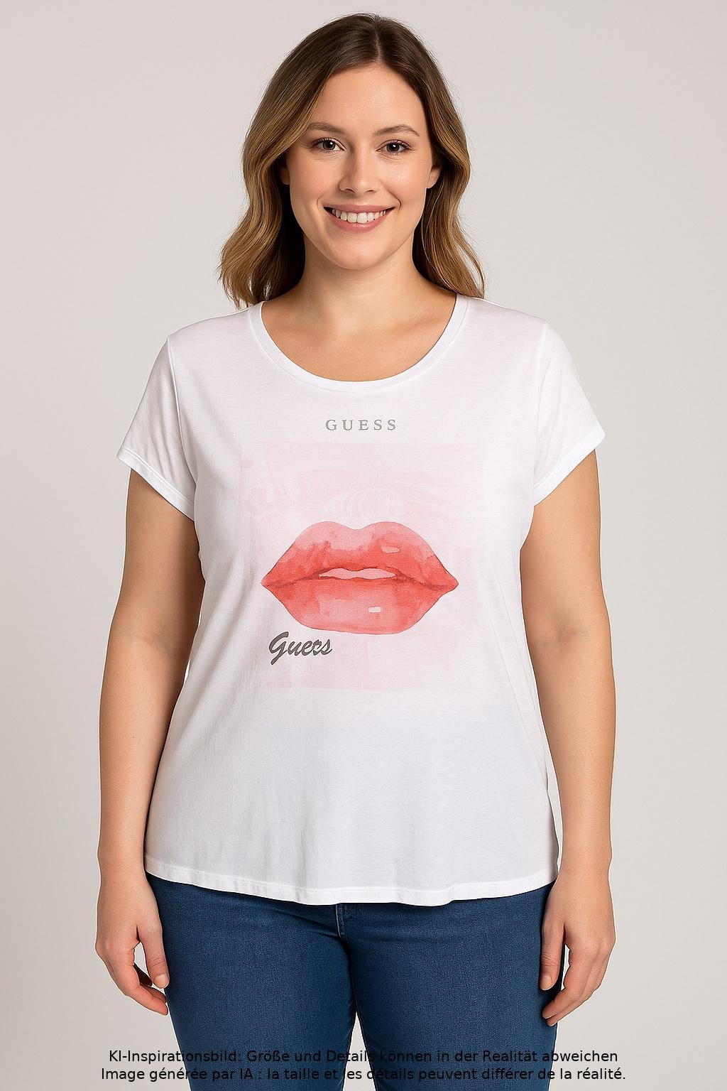 

Guess Damen T-Shirt, weiß, Gr. 46