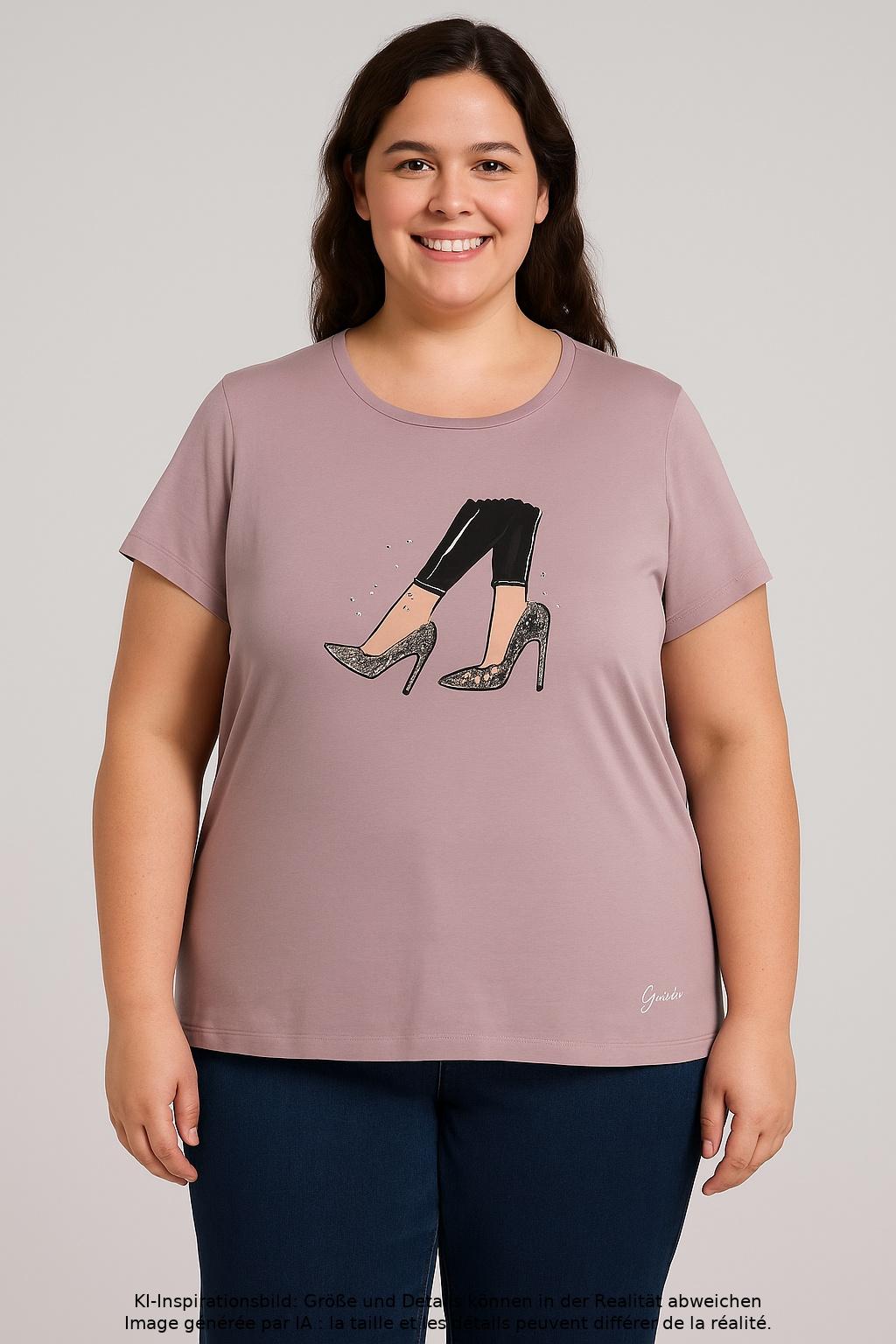 

Guess Damen T-Shirt, flieder, Gr. 46