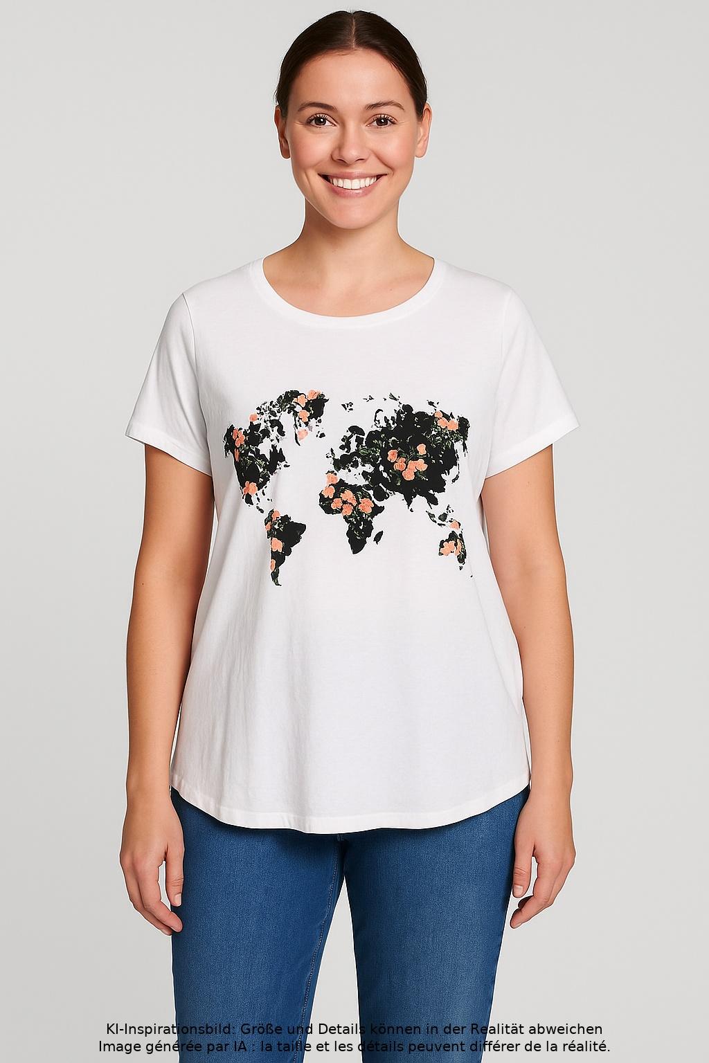 

Guess Damen T-Shirt, weiß, Gr. 44