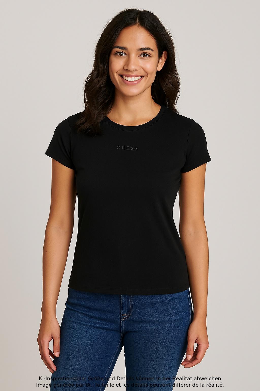

Guess Damen T-Shirt, schwarz, Gr. 42