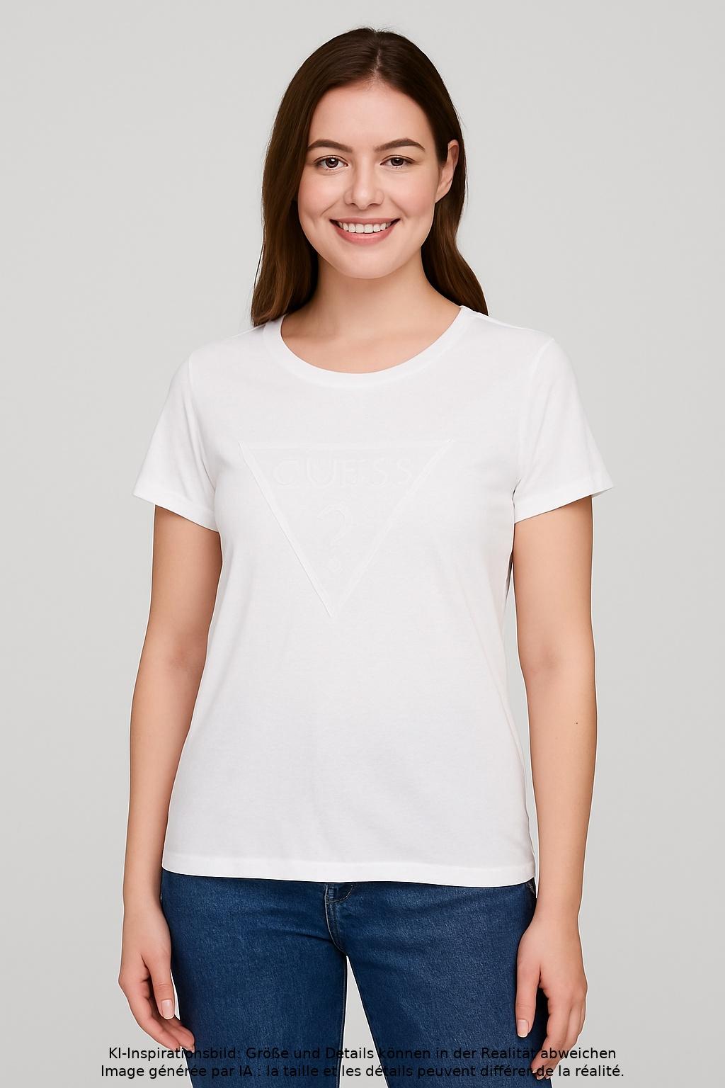 

Guess Damen T-Shirt, weiß, Gr. 40