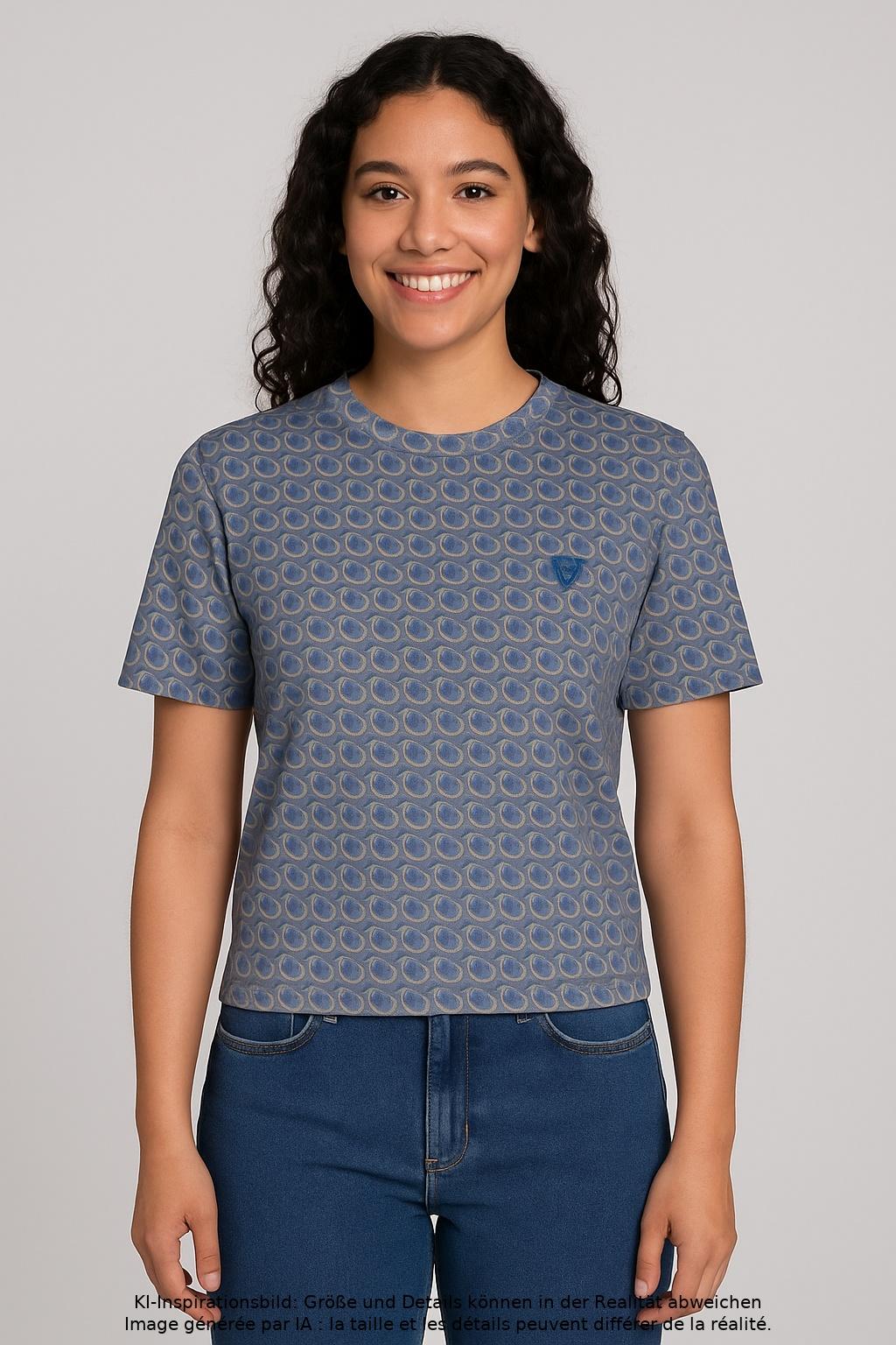 

Guess Damen T-Shirt, hellblau, Gr. 38