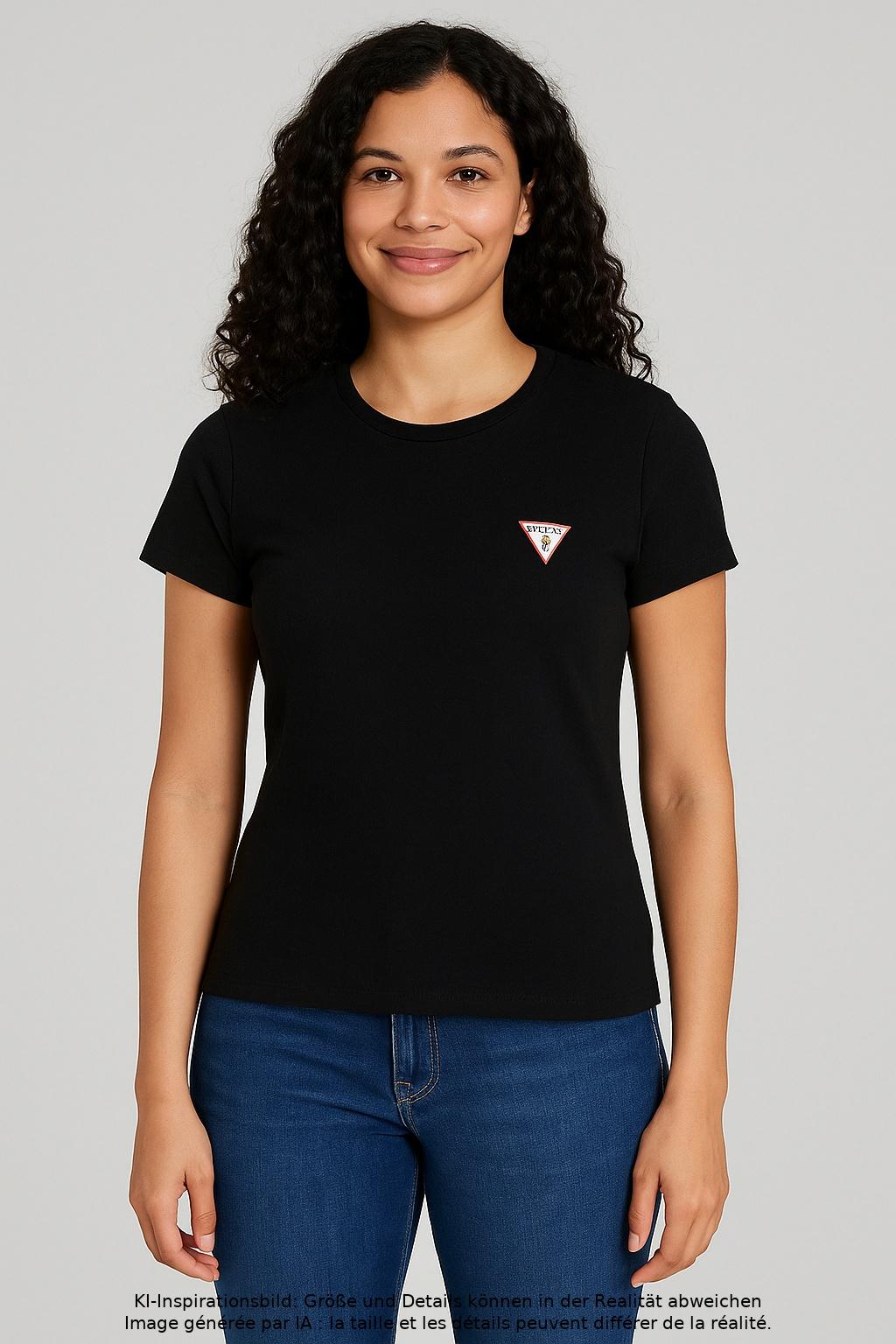 

Guess Damen T-Shirt, schwarz, Gr. 44