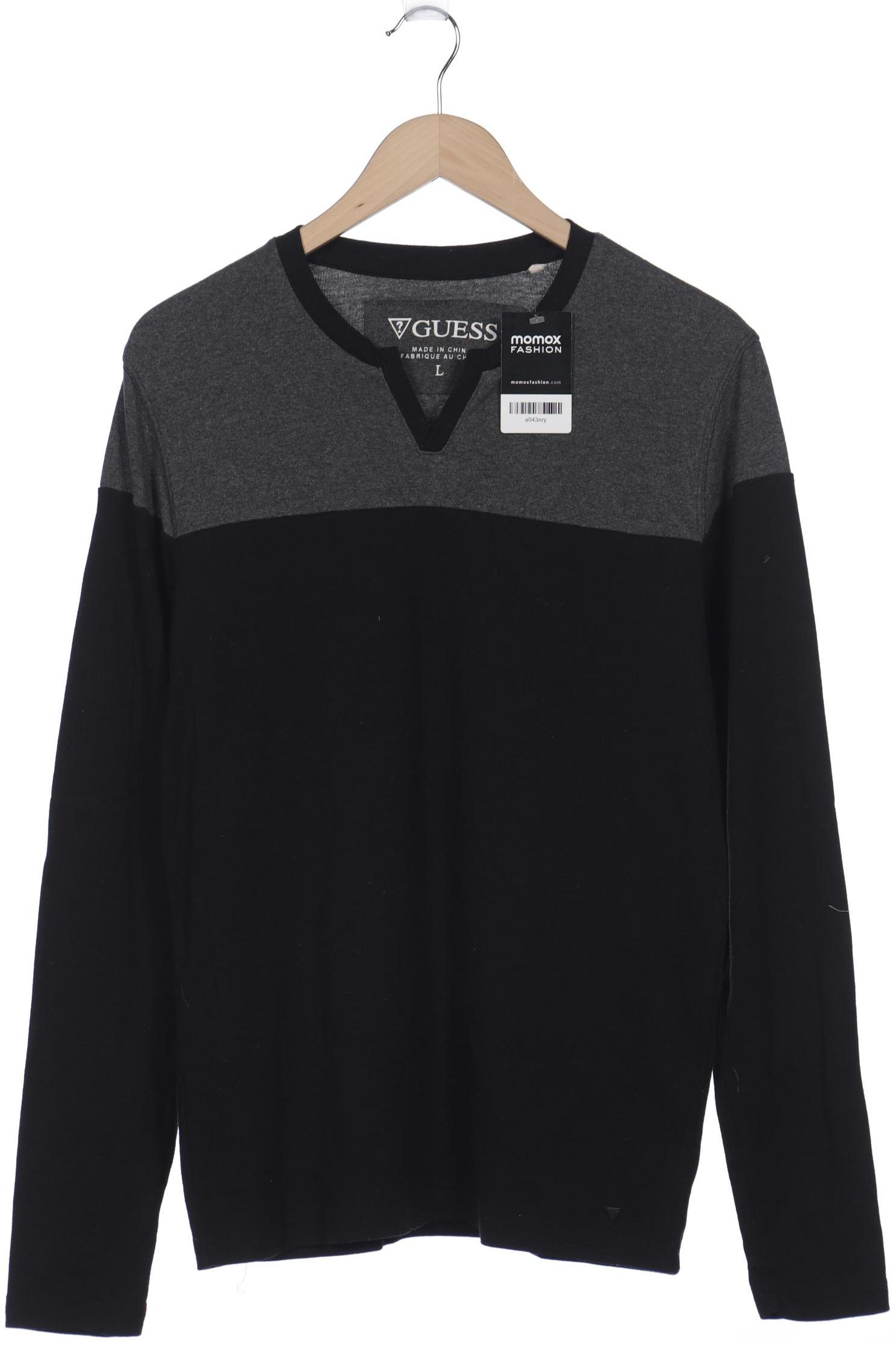 

GUESS Herren Langarmshirt, schwarz
