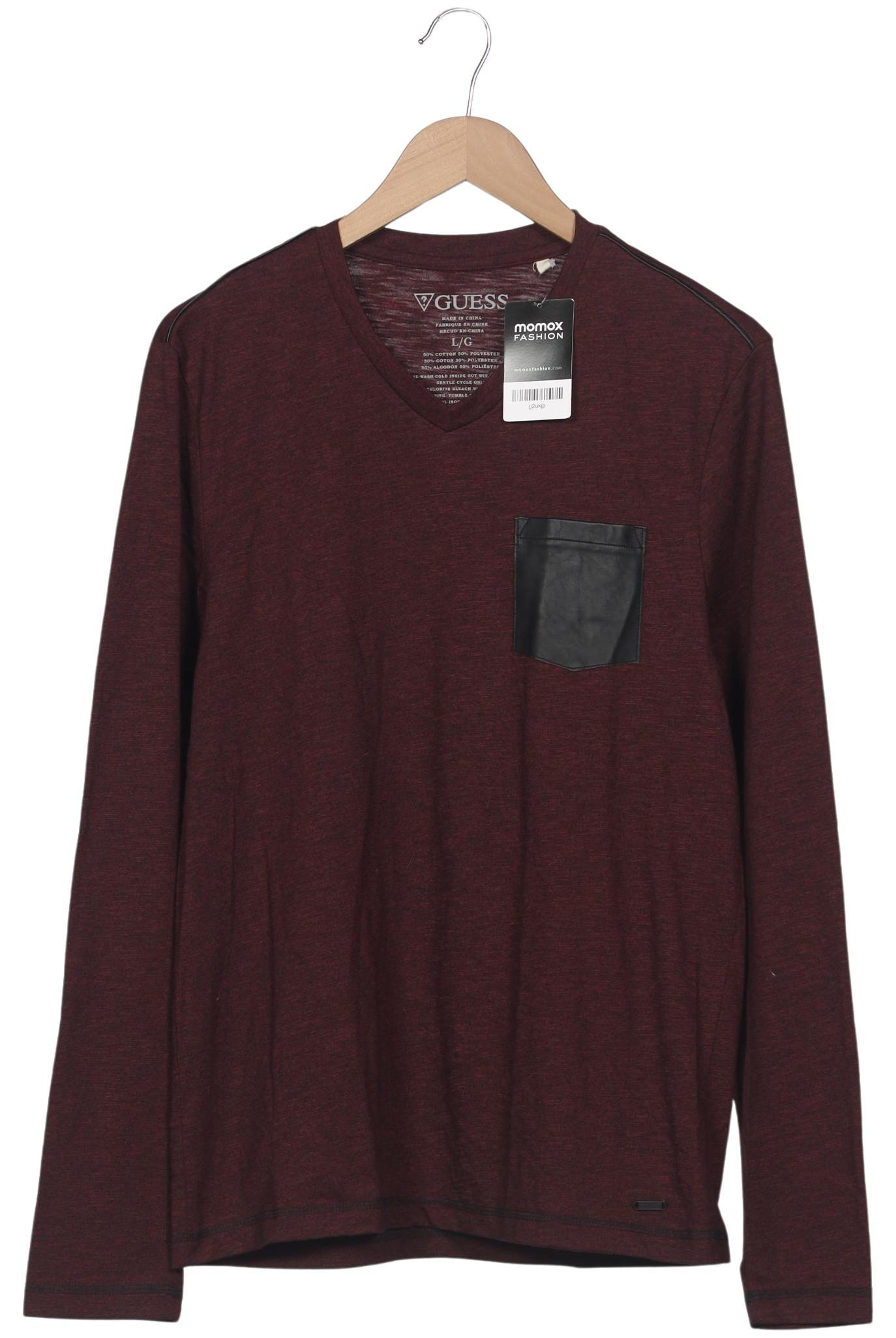 

Guess Herren Langarmshirt, bordeaux, Gr. 52