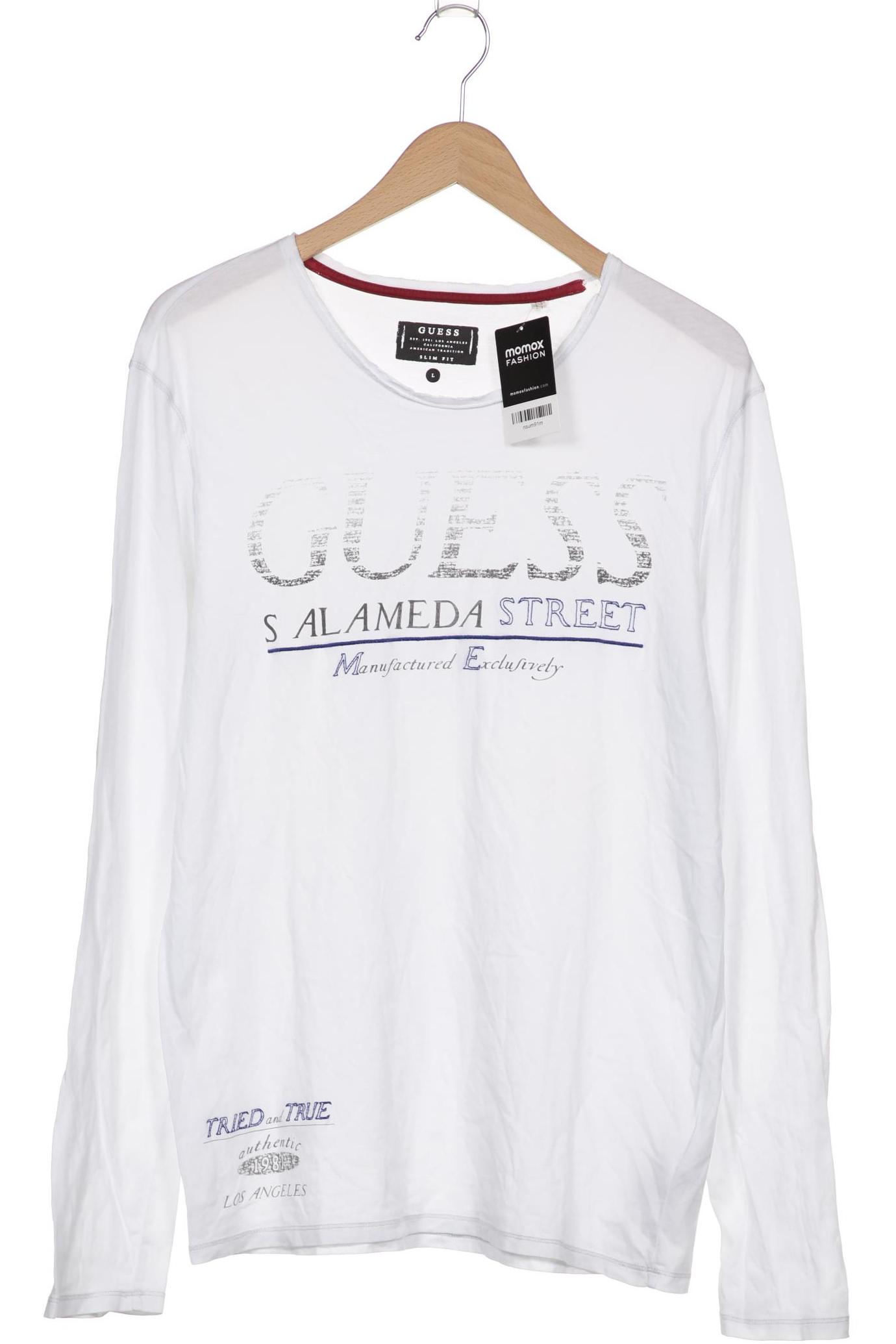 

GUESS Herren Langarmshirt, weiß