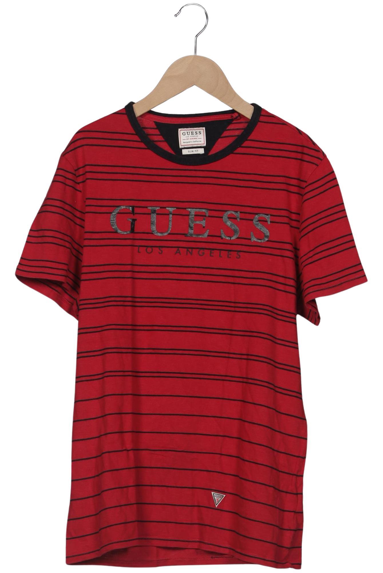 

Guess Herren T-Shirt, bordeaux, Gr. 50